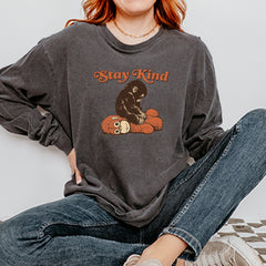 Punch Stay Kind Macaque Vintage Soft Long-Sleeve T-shirt 