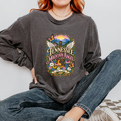 Tennessee Mountain Angel Wings Dolly Vintage Soft Long-Sleeve T-shirt 