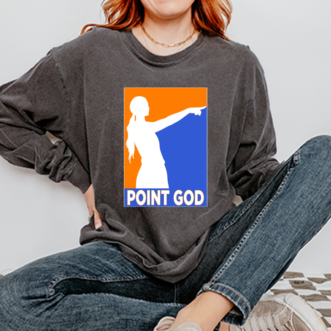 Point God Cunningham Basketball Pointing Meme  Vintage Soft Long-Sleeve T-shirt 