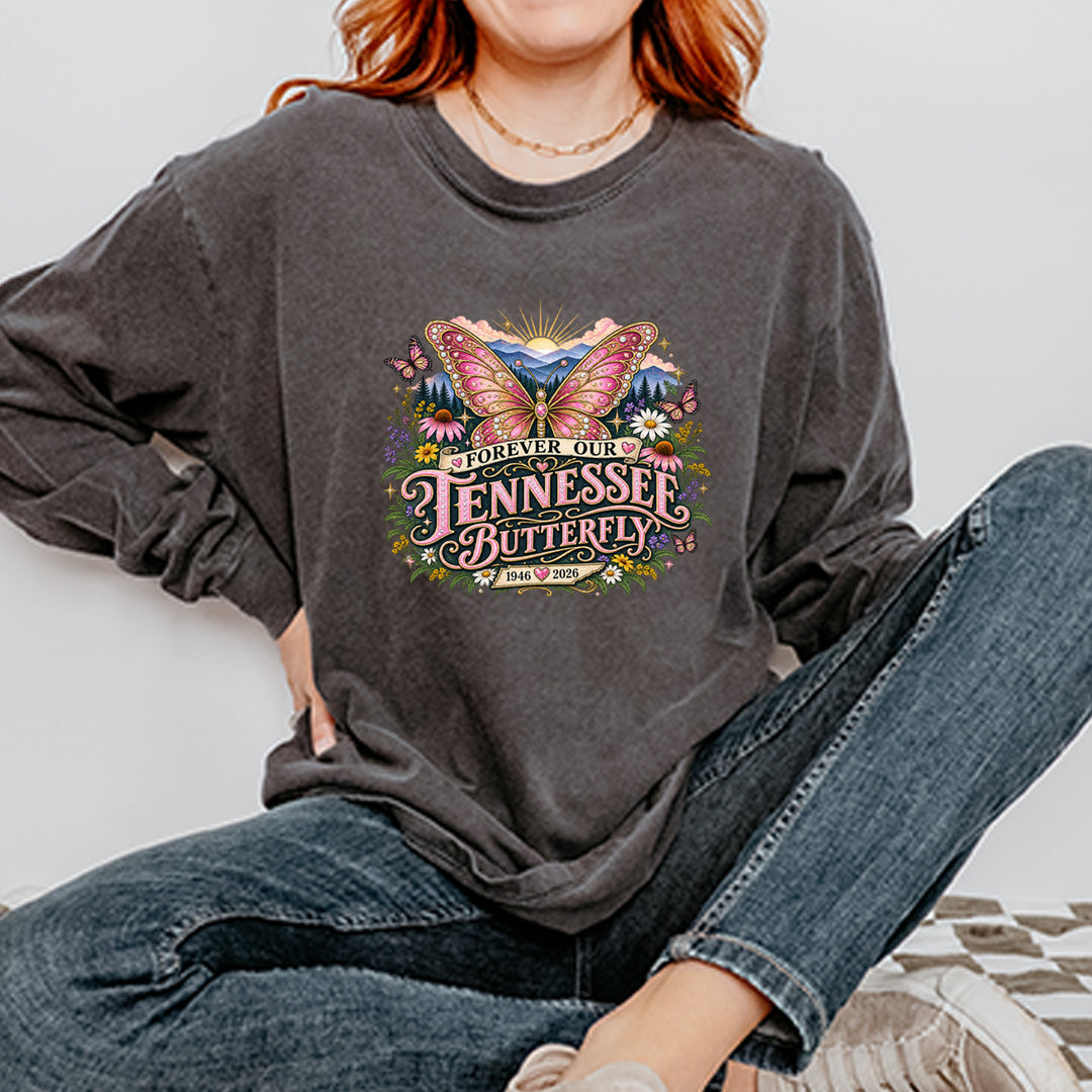 Forever Our Tennessee Butterfly Dolly Vintage Soft Long-Sleeve T-shirt 