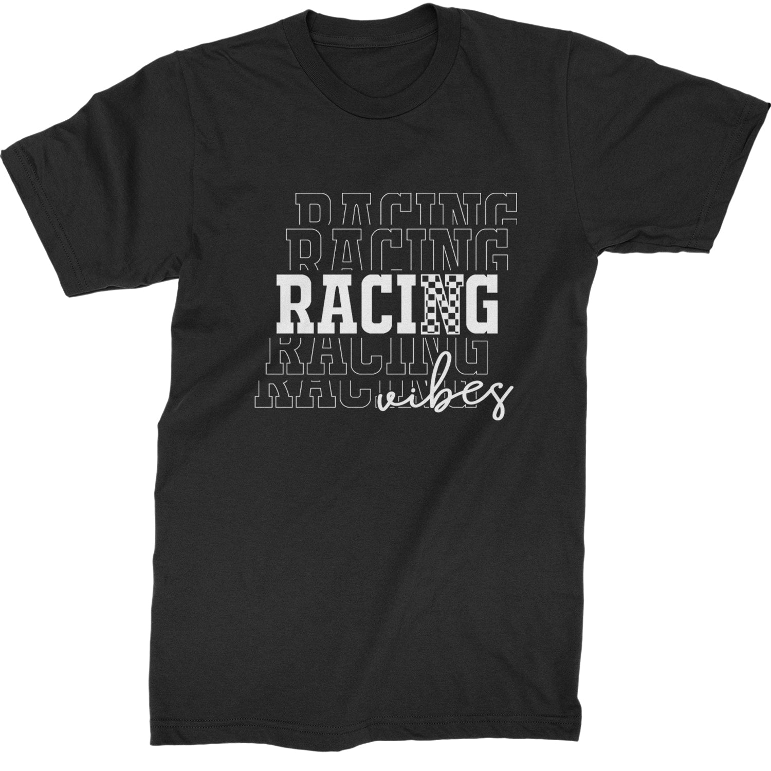 Racing Vibes Mens T-shirt Black