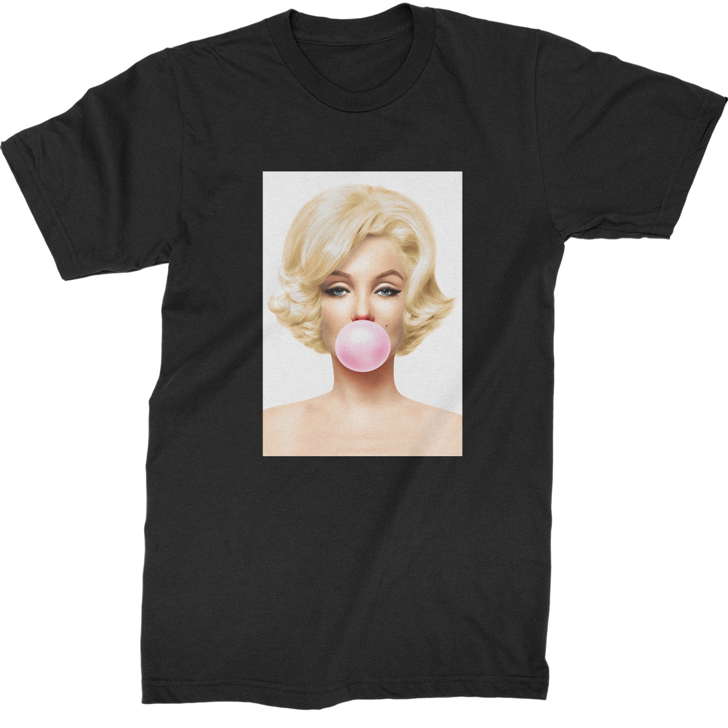 Ms. Monroe Pink Bubble Gum American Icon Mens T-shirt Black