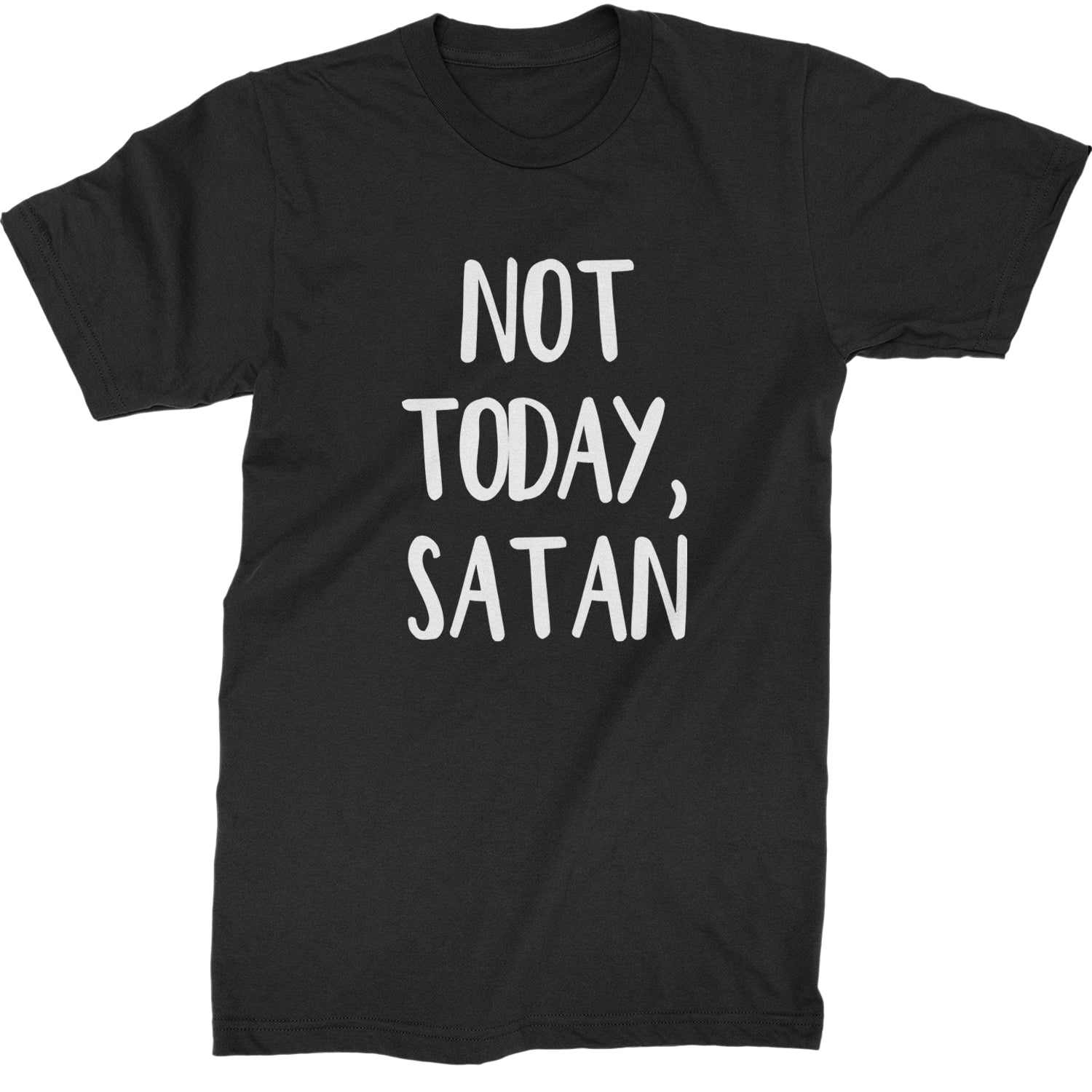 Not Today, Satan Jesus Already Won Mens T-shirt Black