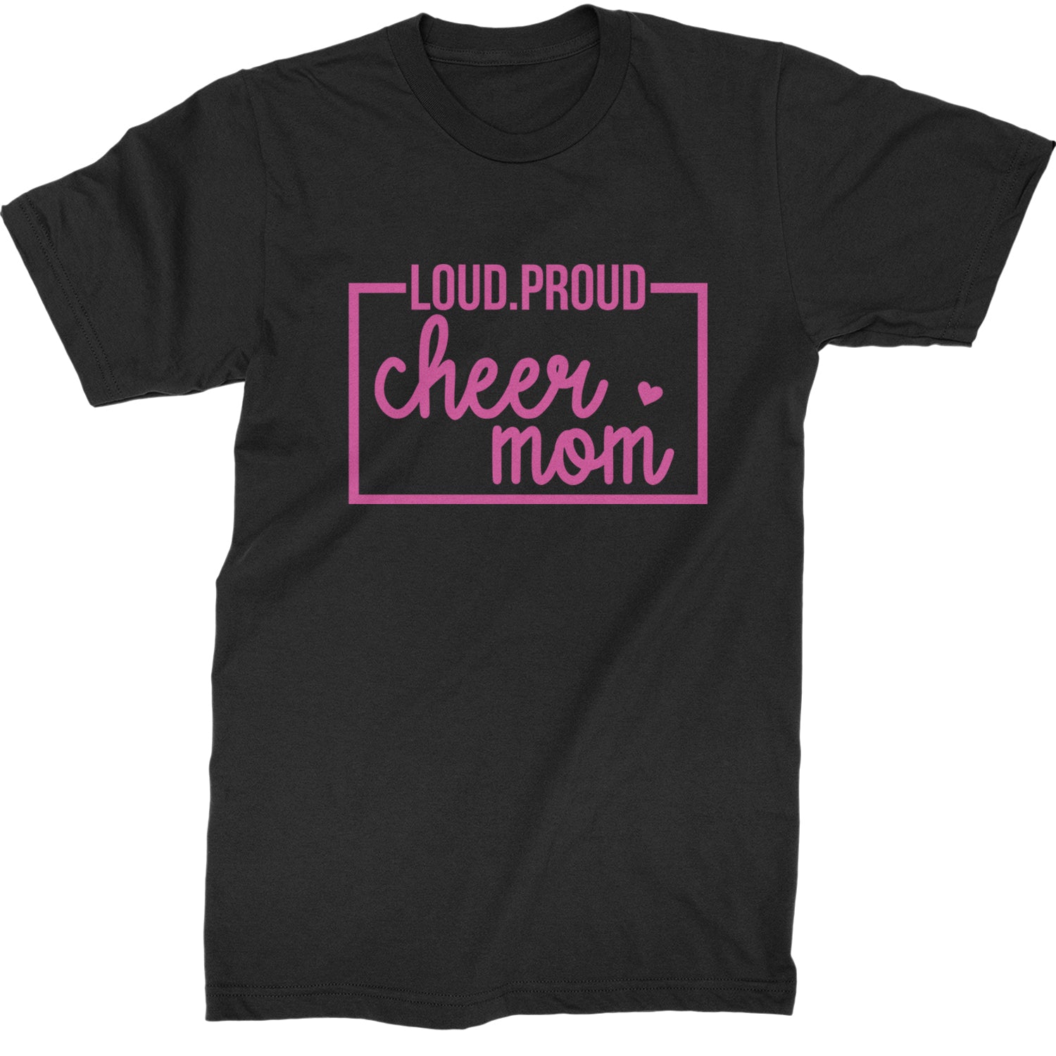 Loud Proud Cheerleader Mom Mens T-shirt Black