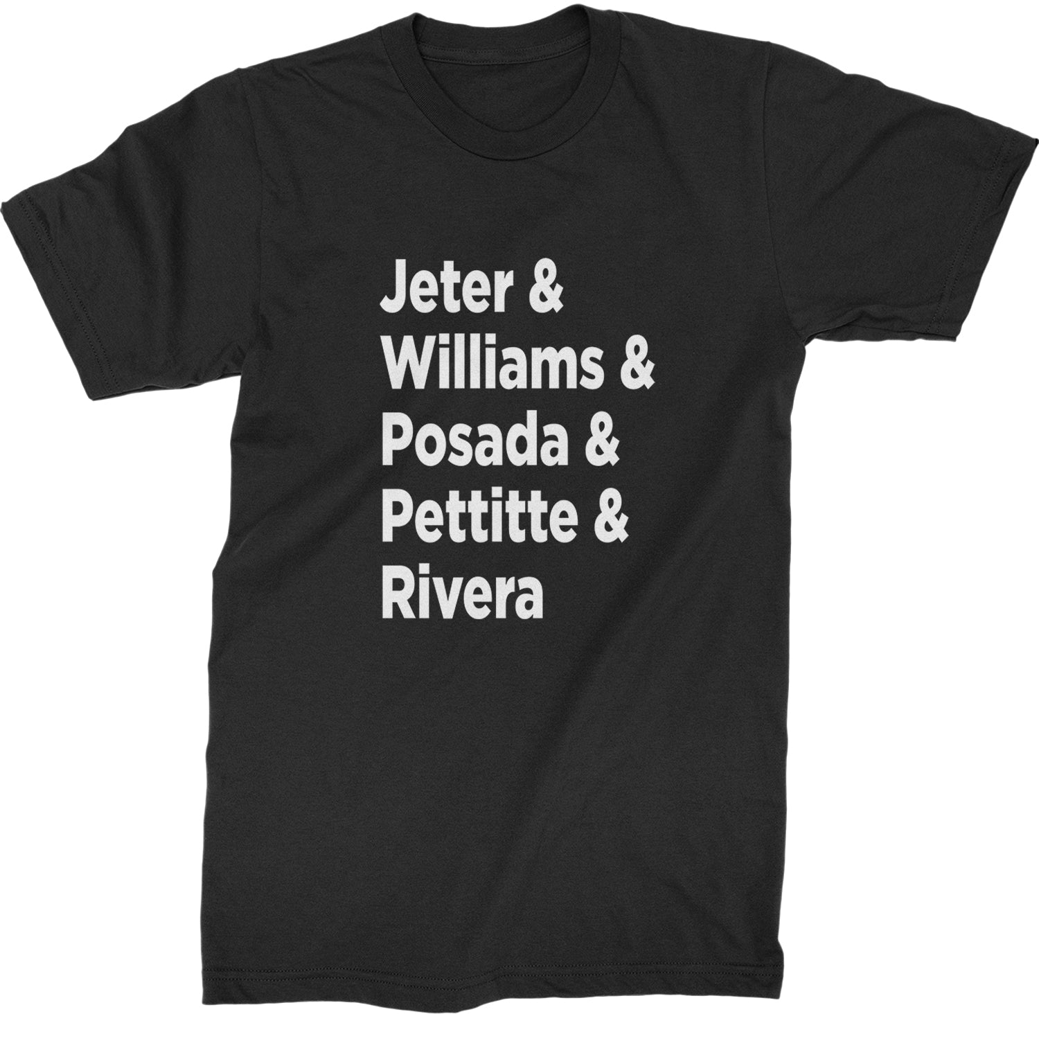 Jeter & Williams & Posada & Pettitte & Rivera Mens T-shirt Black