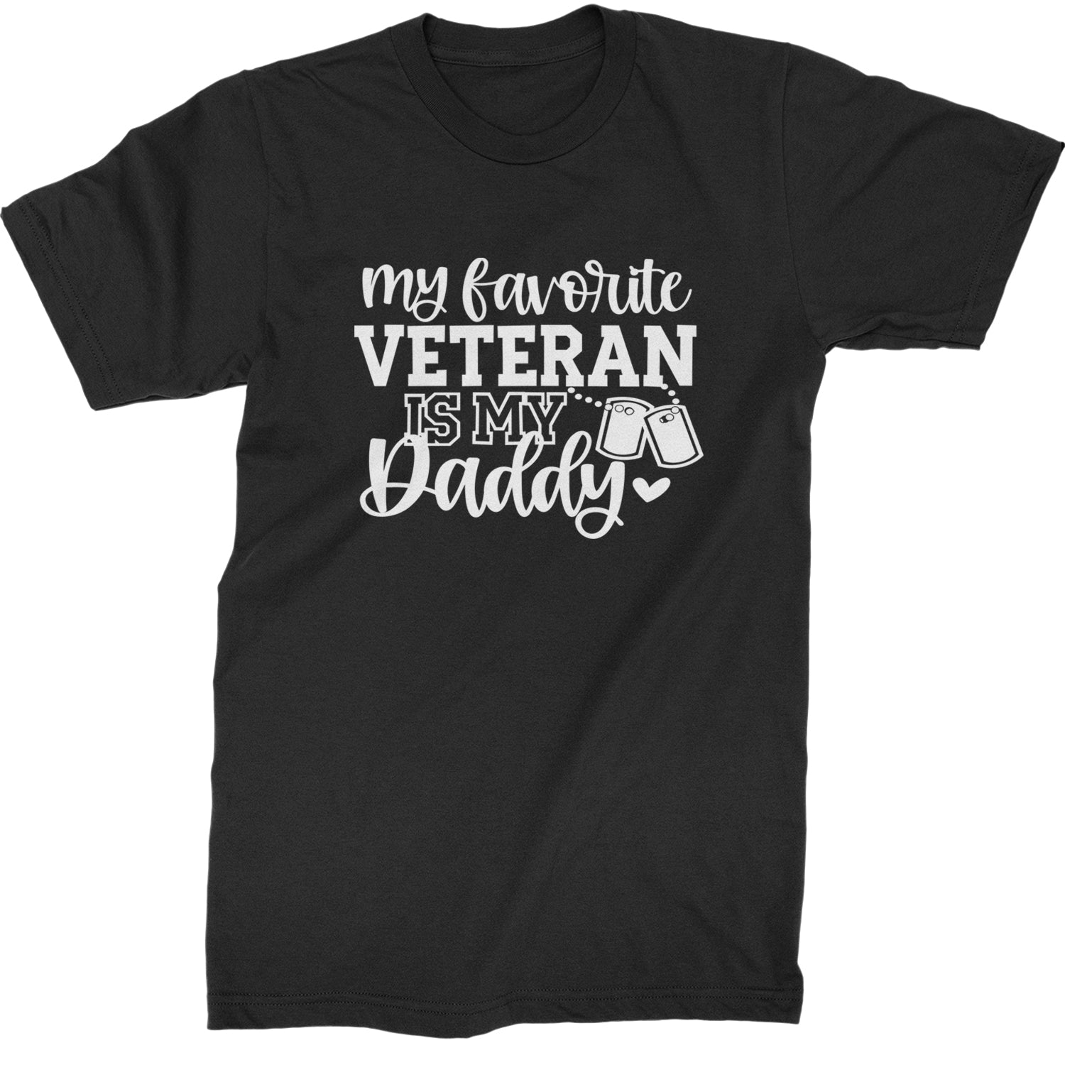 My Favorite Veteran Is My Daddy Mens T-shirt Black