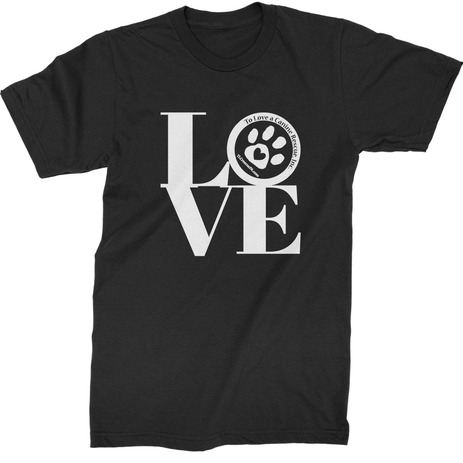 TLC LOVE Dog Rescue Mens T-shirt Black