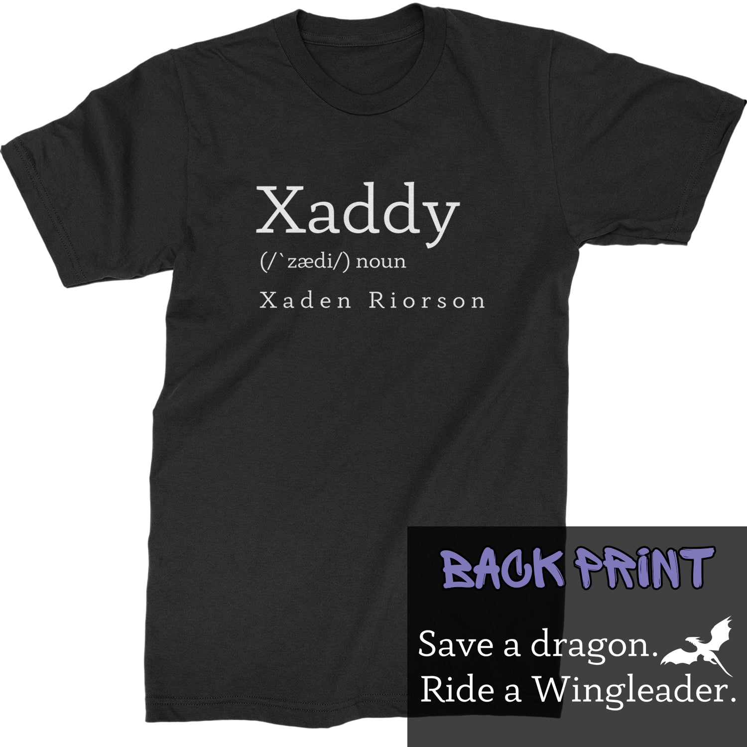 Xaddy Save A Dragon Ride A Wingleader Mens T-shirt Black