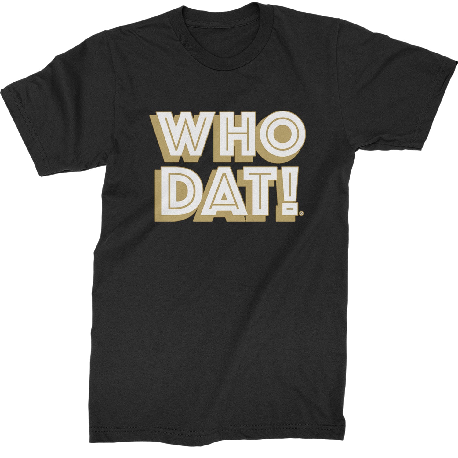 Who Dat Nation Big Bold New Orleans Mens T-shirt Black