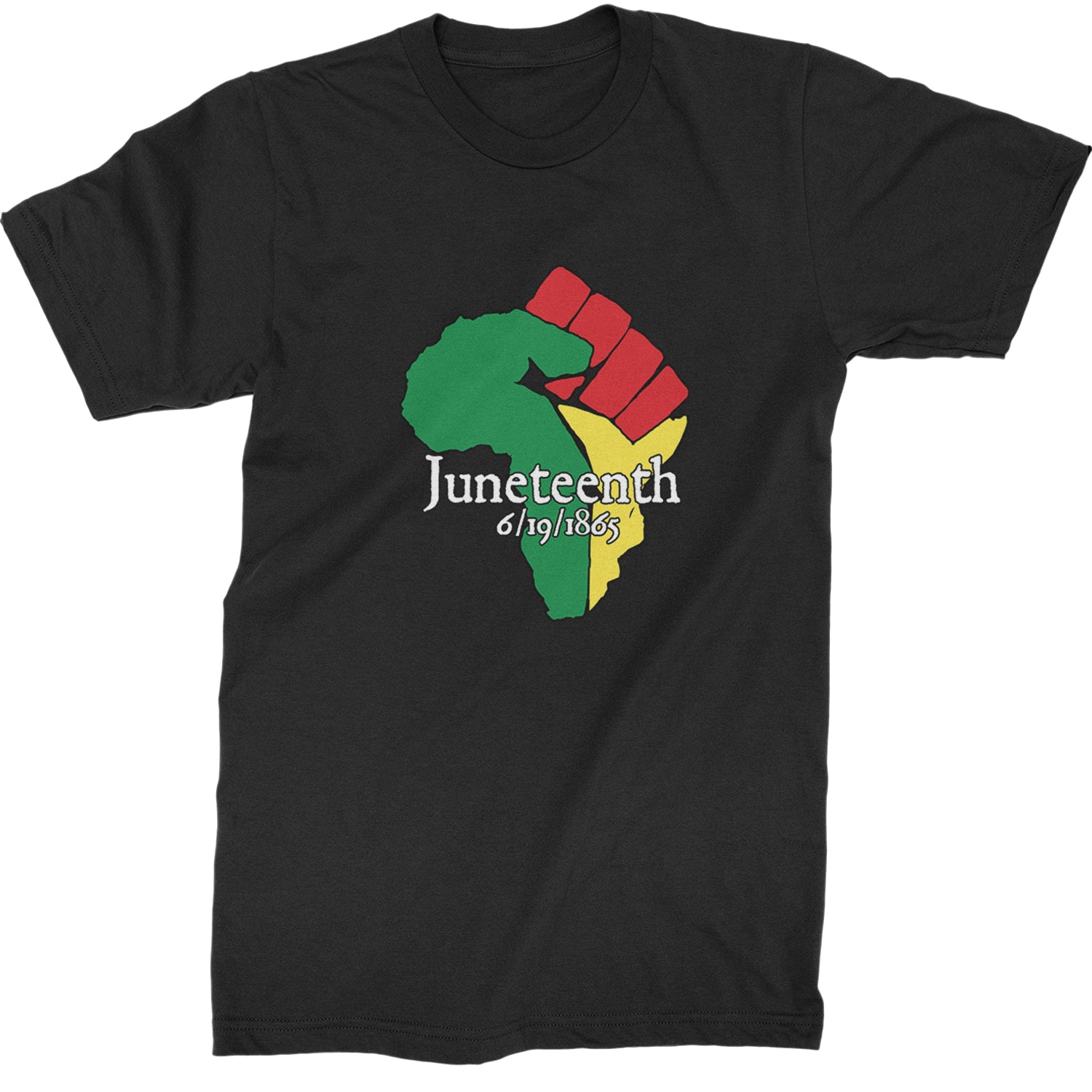 Juneteenth Raised Fist Africa Celebrate Emancipation Day  Mens T-shirt Black