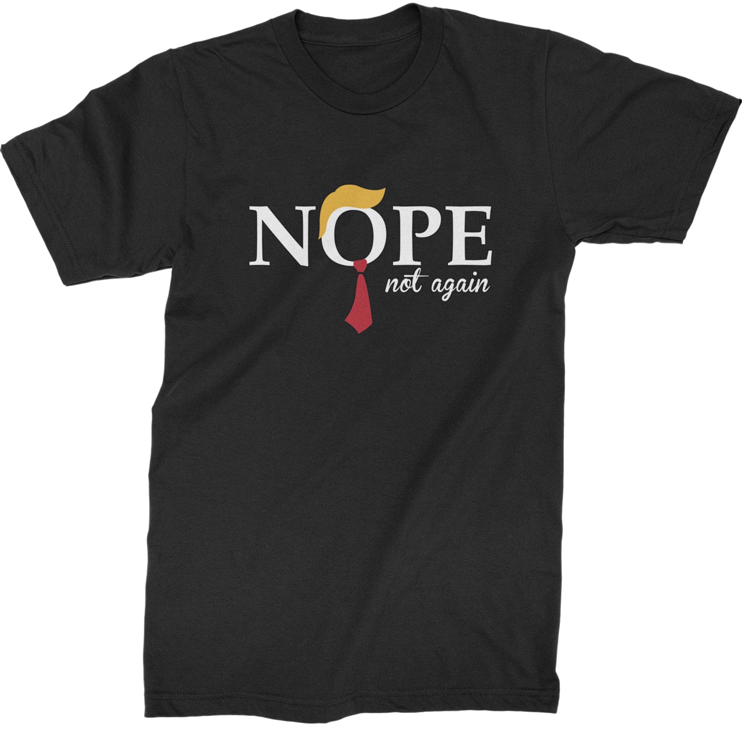 Nope Not Again Anti-Trump 2024  Mens T-shirt Black