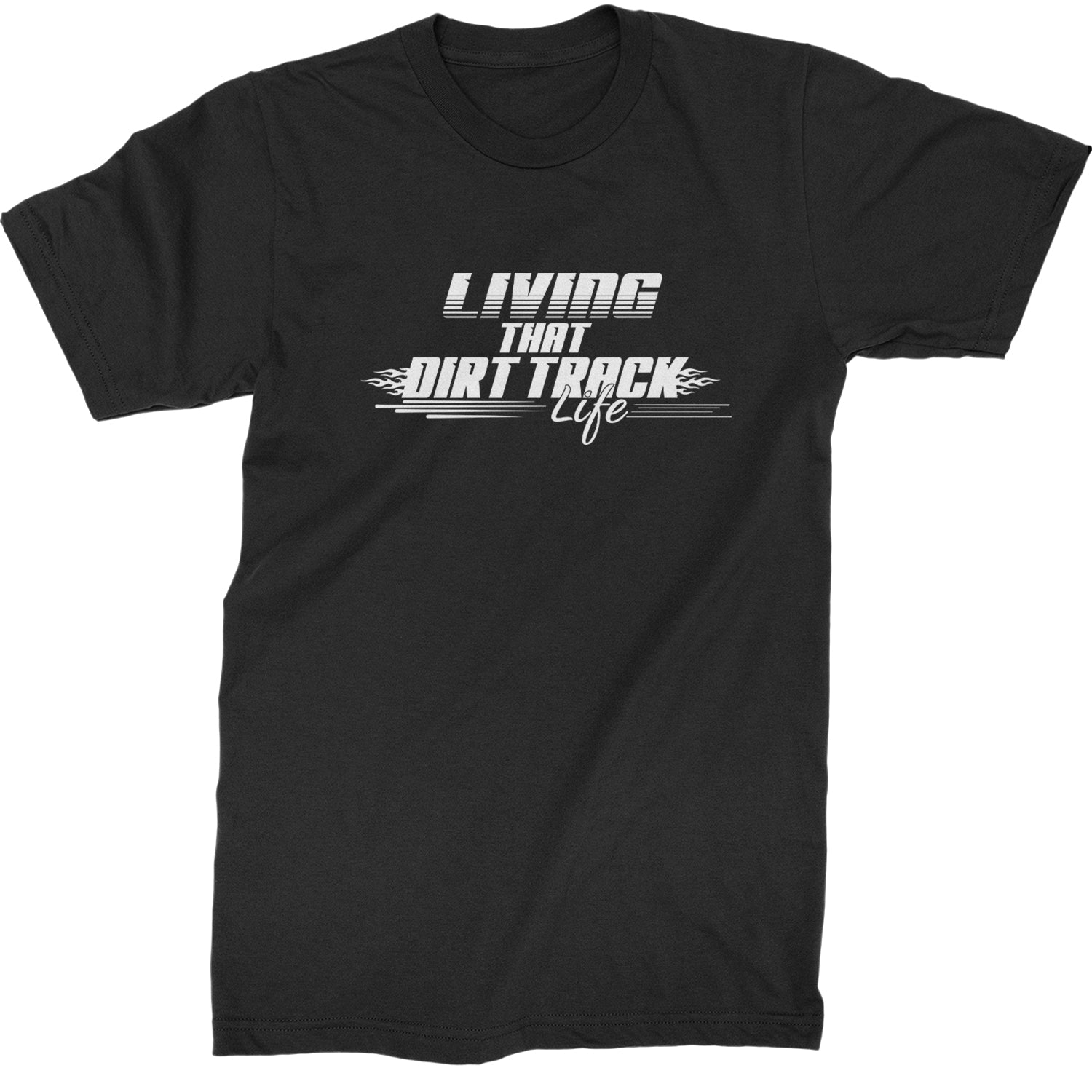 Living That Dirt Track Life Mens T-shirt Black