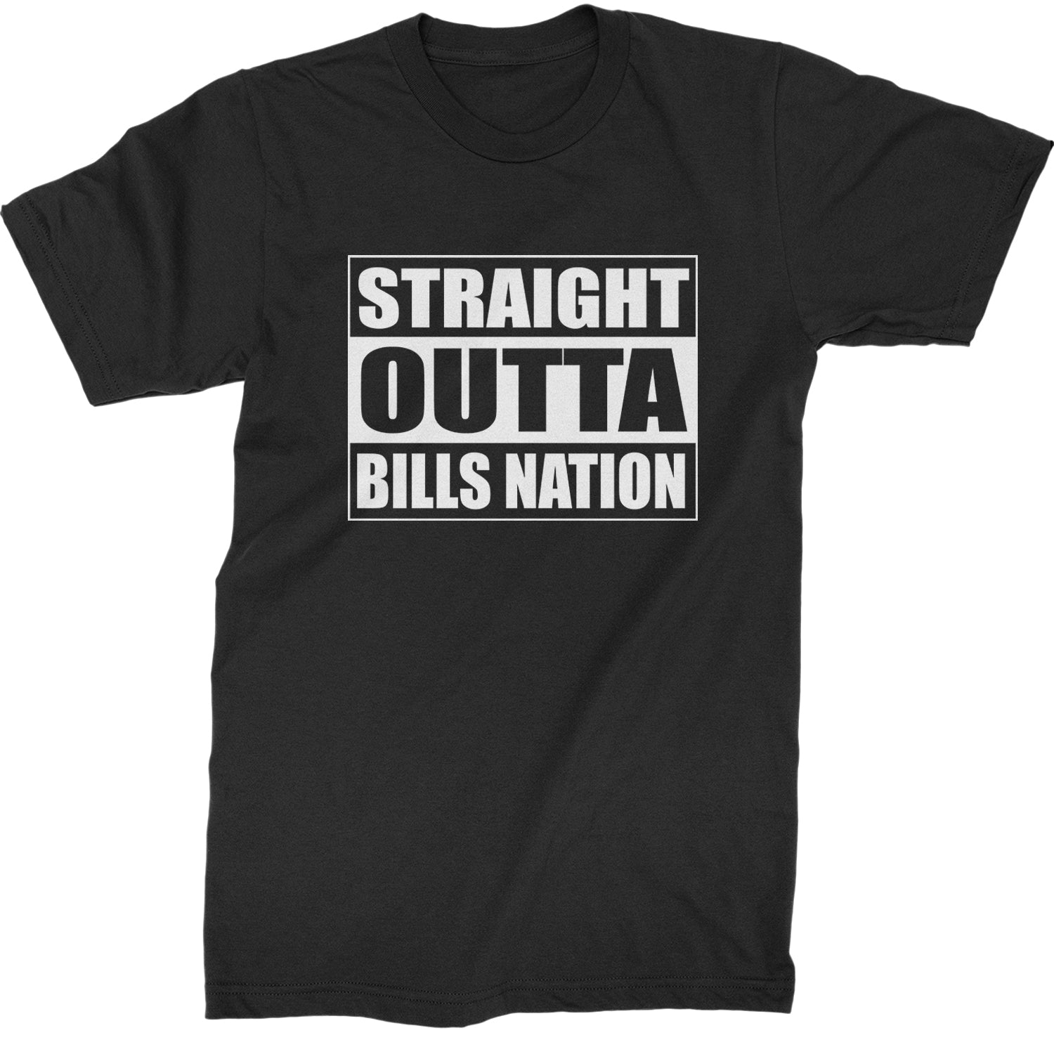 Straight Outta Bills Nation  Mens T-shirt Black