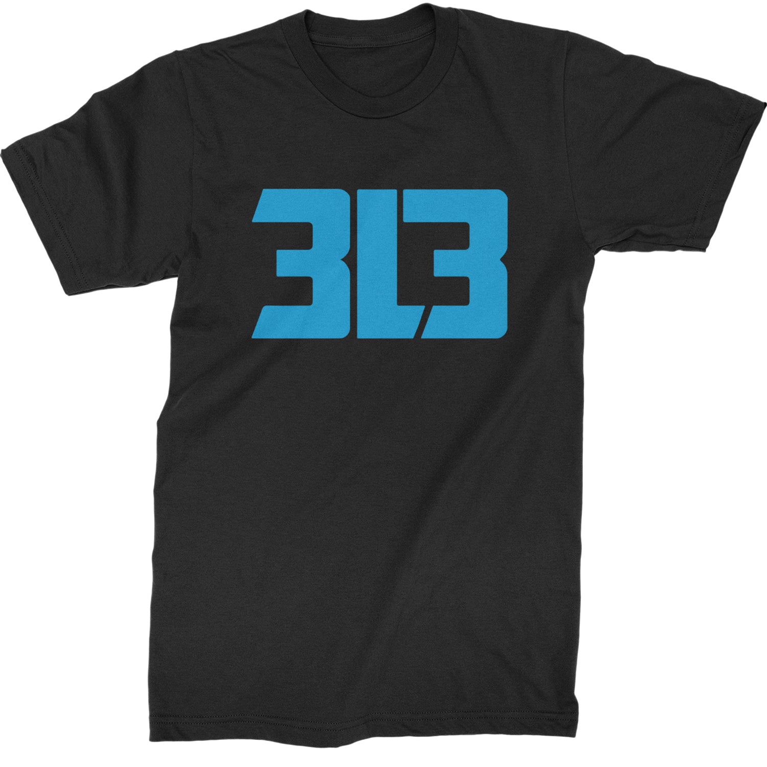 3L3 From The 313 Detroit Football Mens T-shirt Black