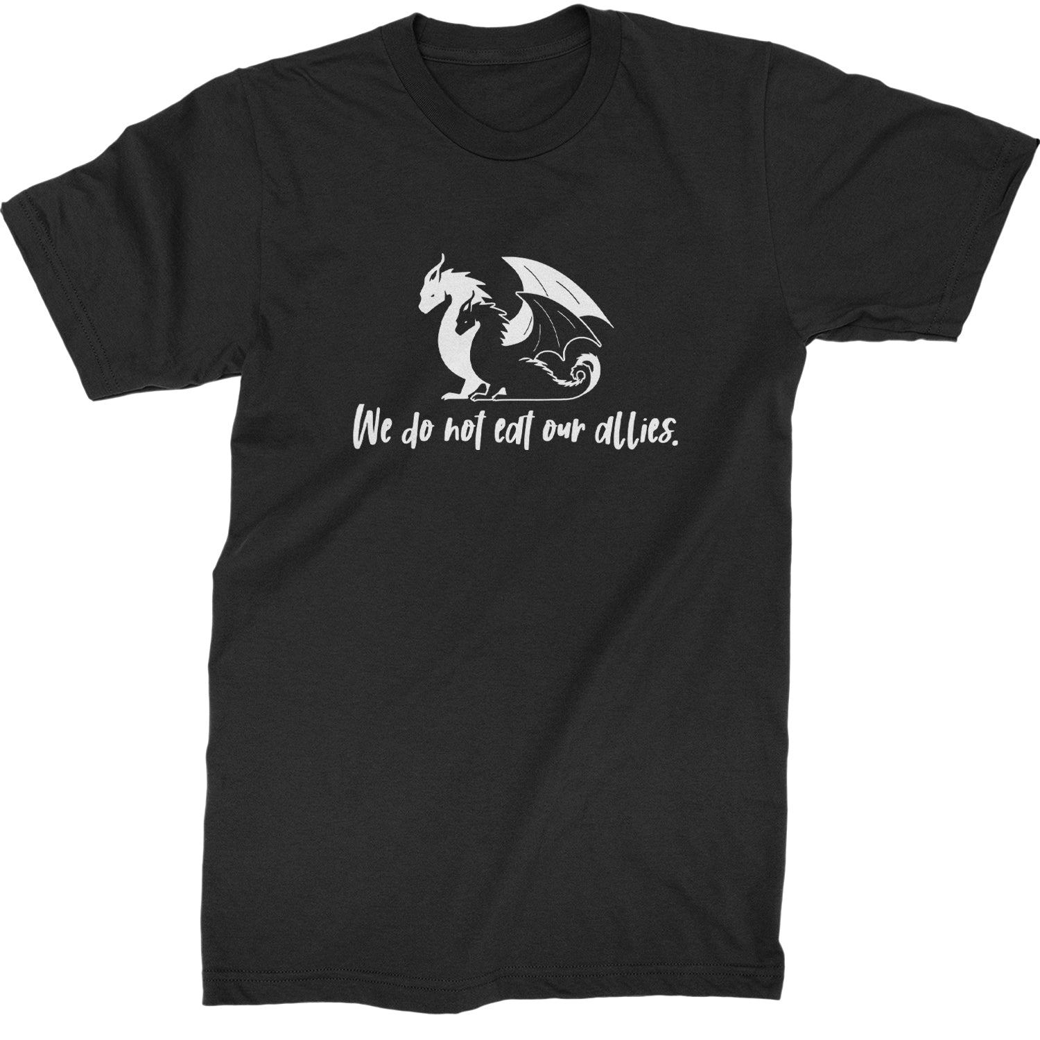 We Do Not Eat Our Allies Fourth Wing Basgiath  Mens T-shirt Black