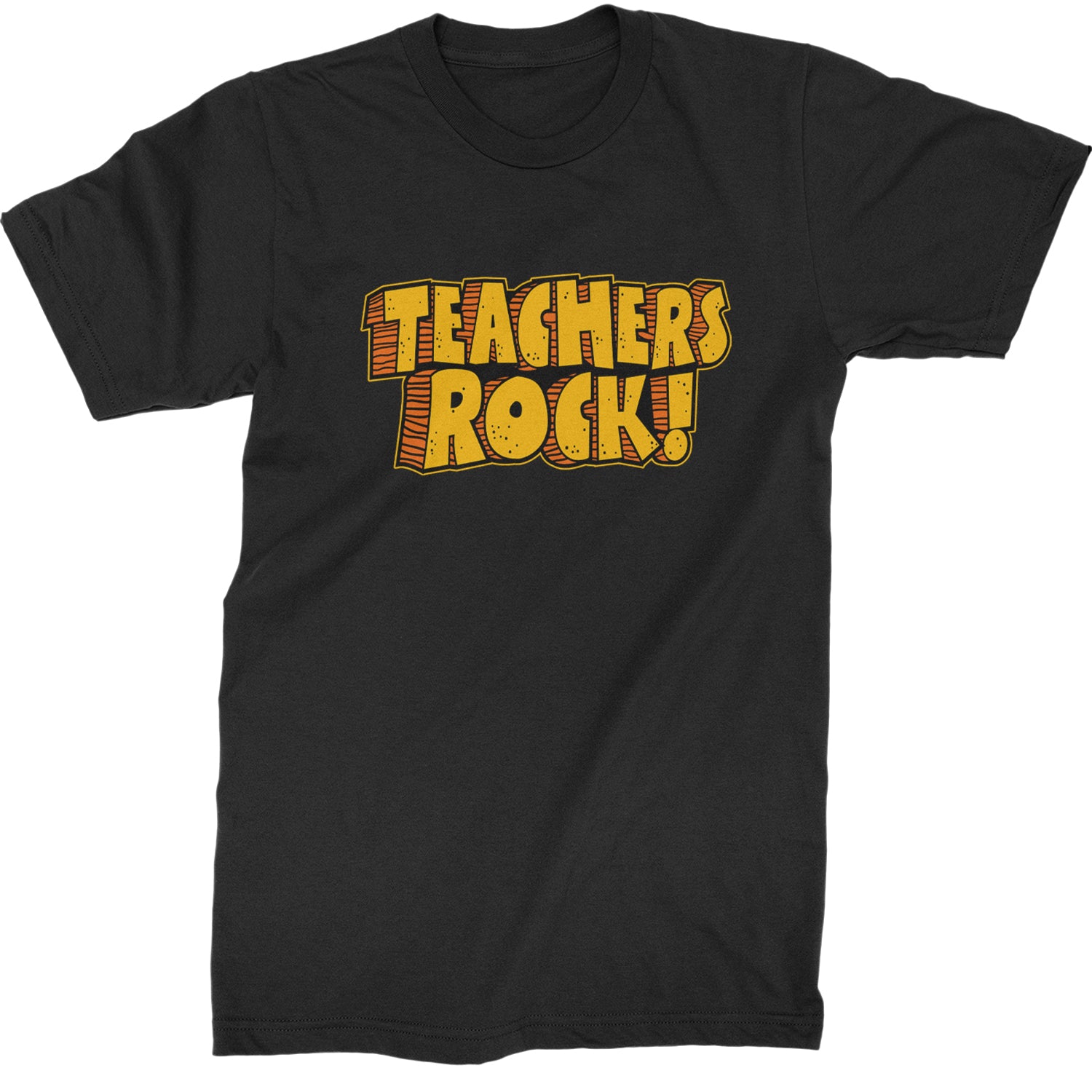 Teachers Rock Retro  Mens T-shirt Black