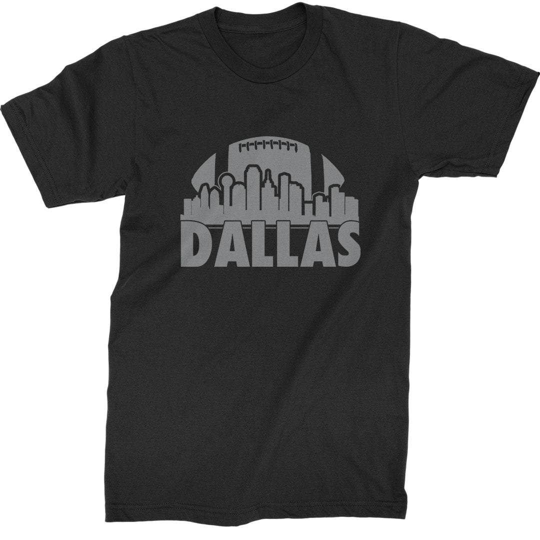 Dallas Texas Skyline Mens T-shirt Black