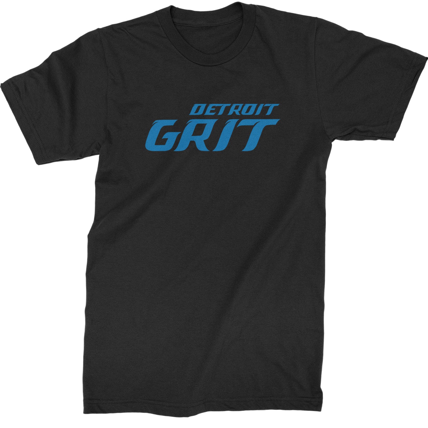 Grit Detroit Football Hard Knocks Mens T-shirt Black