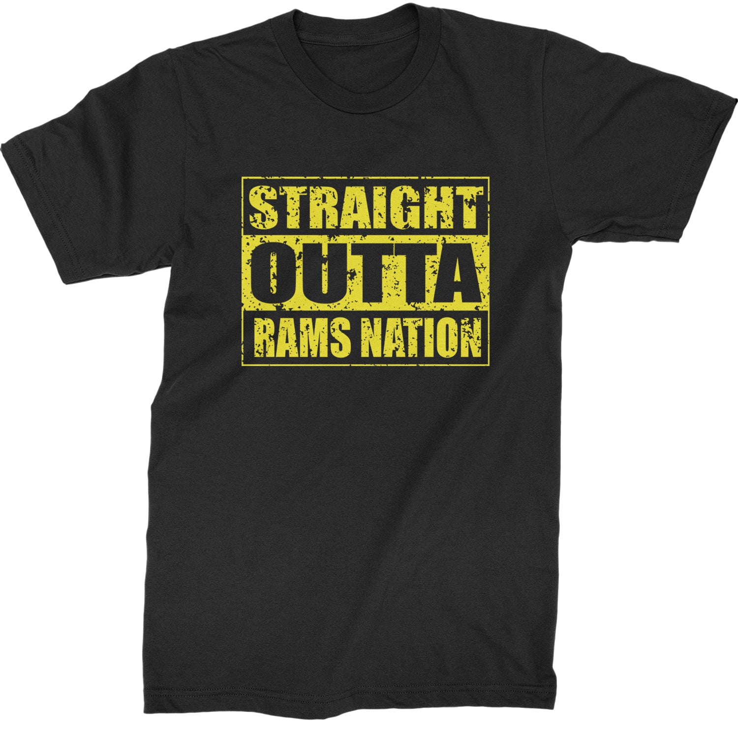 Straight Outta Rams Nation   Mens T-shirt Black