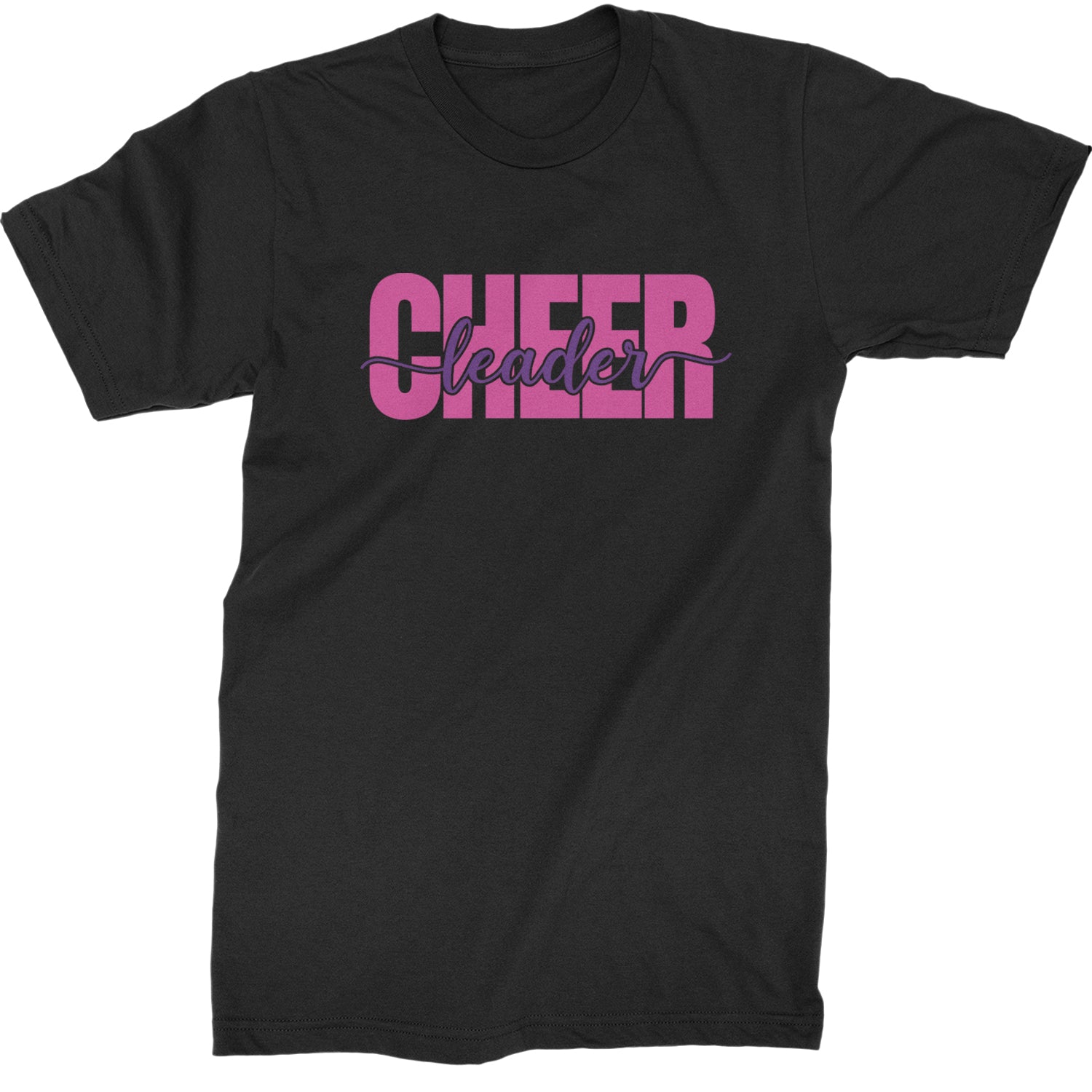 Cheerleader with Scripted Flair Mens T-shirt Black