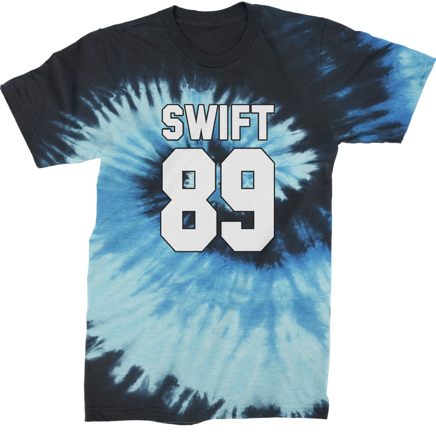 Swift 89 Birth Year Music Fan Era Poets Department Lover Mens T-shirt Tie-Dye Blue Ocean