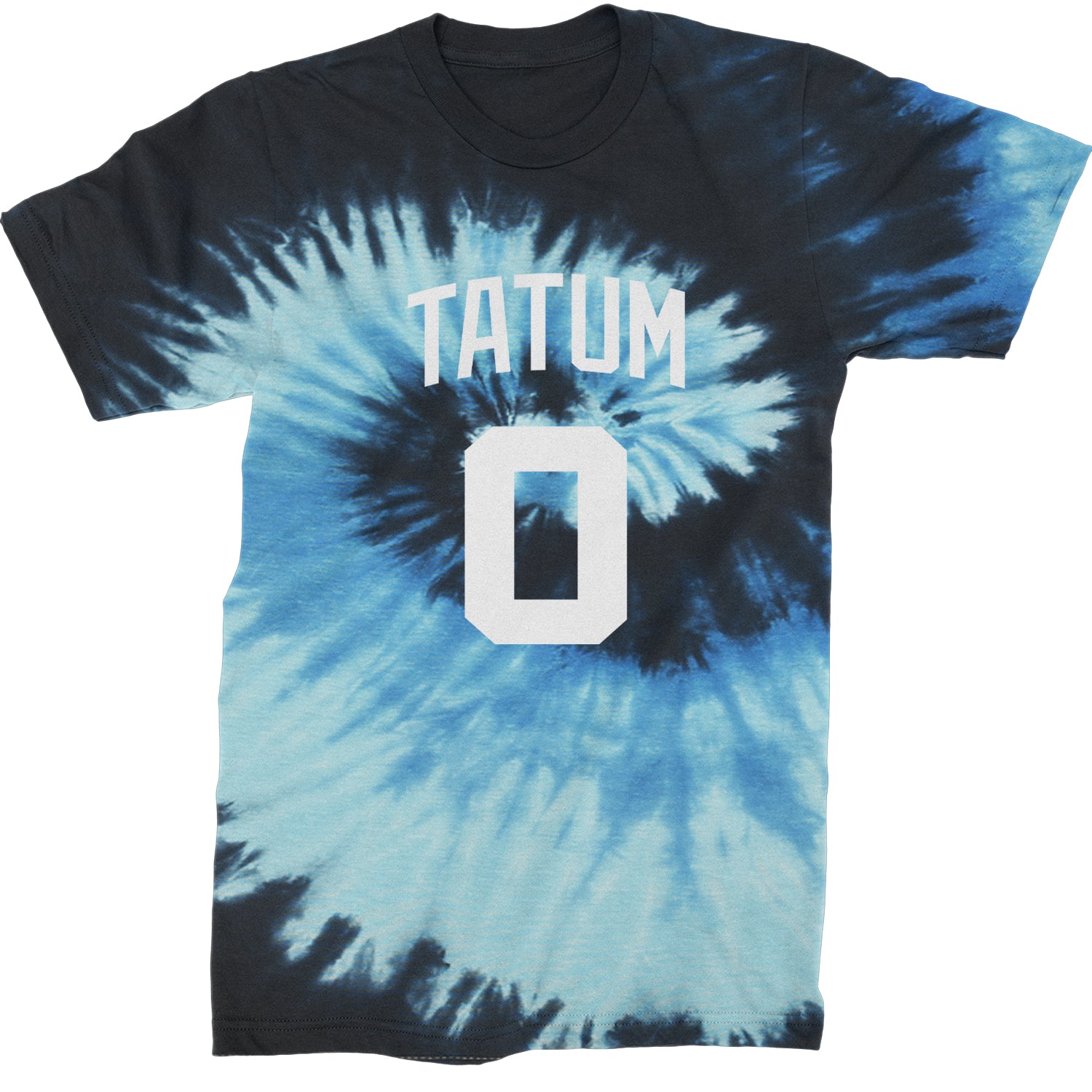 Tatum #0 Boston Basketball Mens T-shirt Tie-Dye Blue Ocean