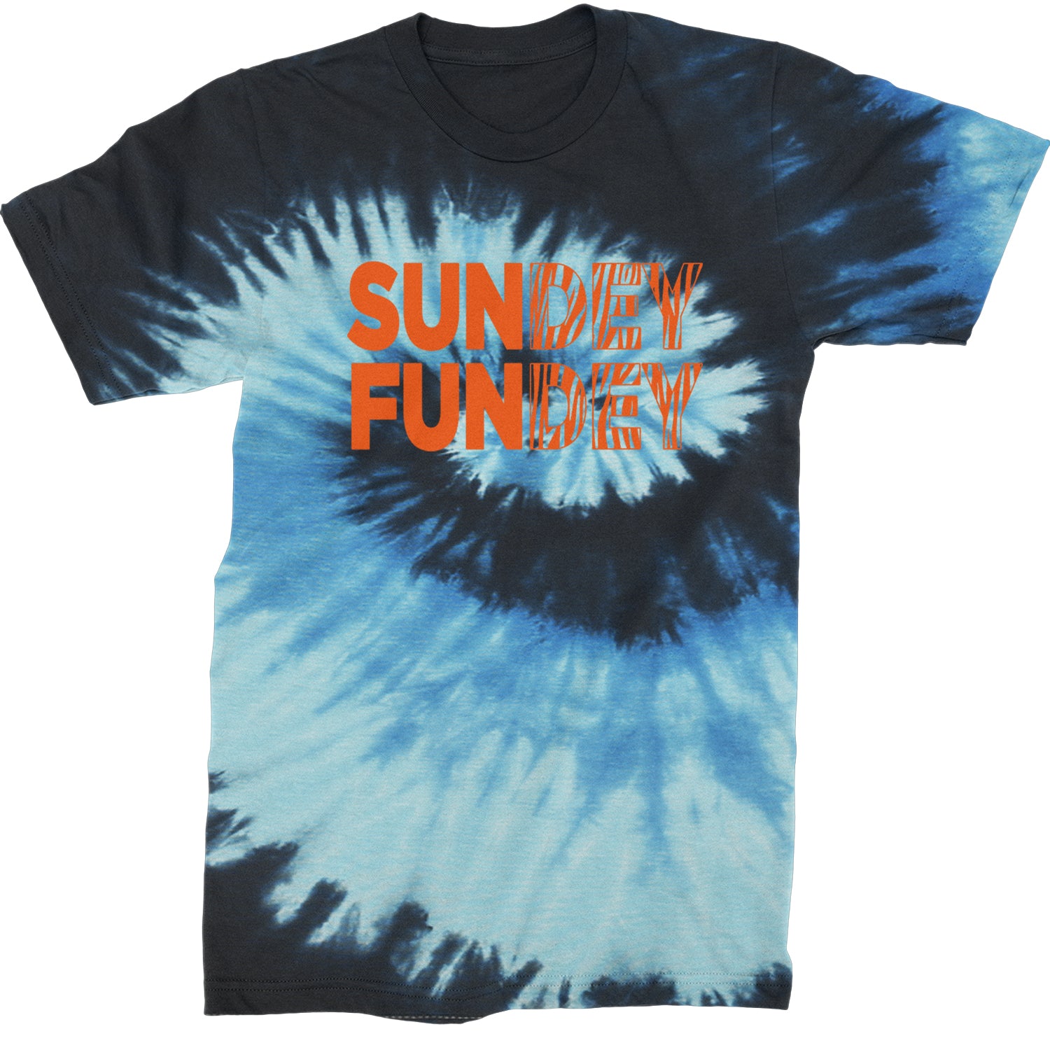 SunDEY FunDEY Sunday FundayMens T-shirt Tie-Dye Blue Ocean