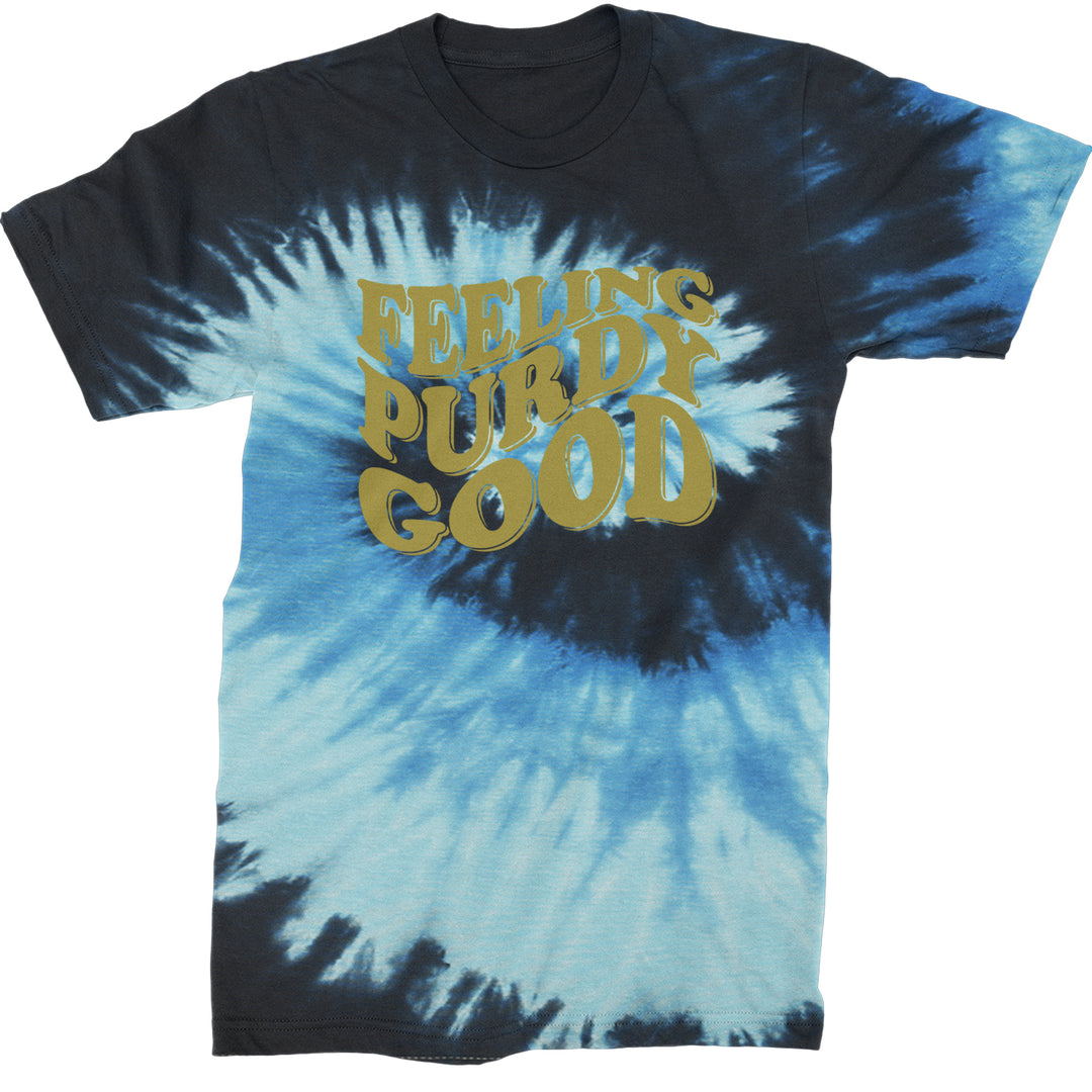 Feeling Purdy Good San Francisco Mens T-shirt Tie-Dye Blue Ocean