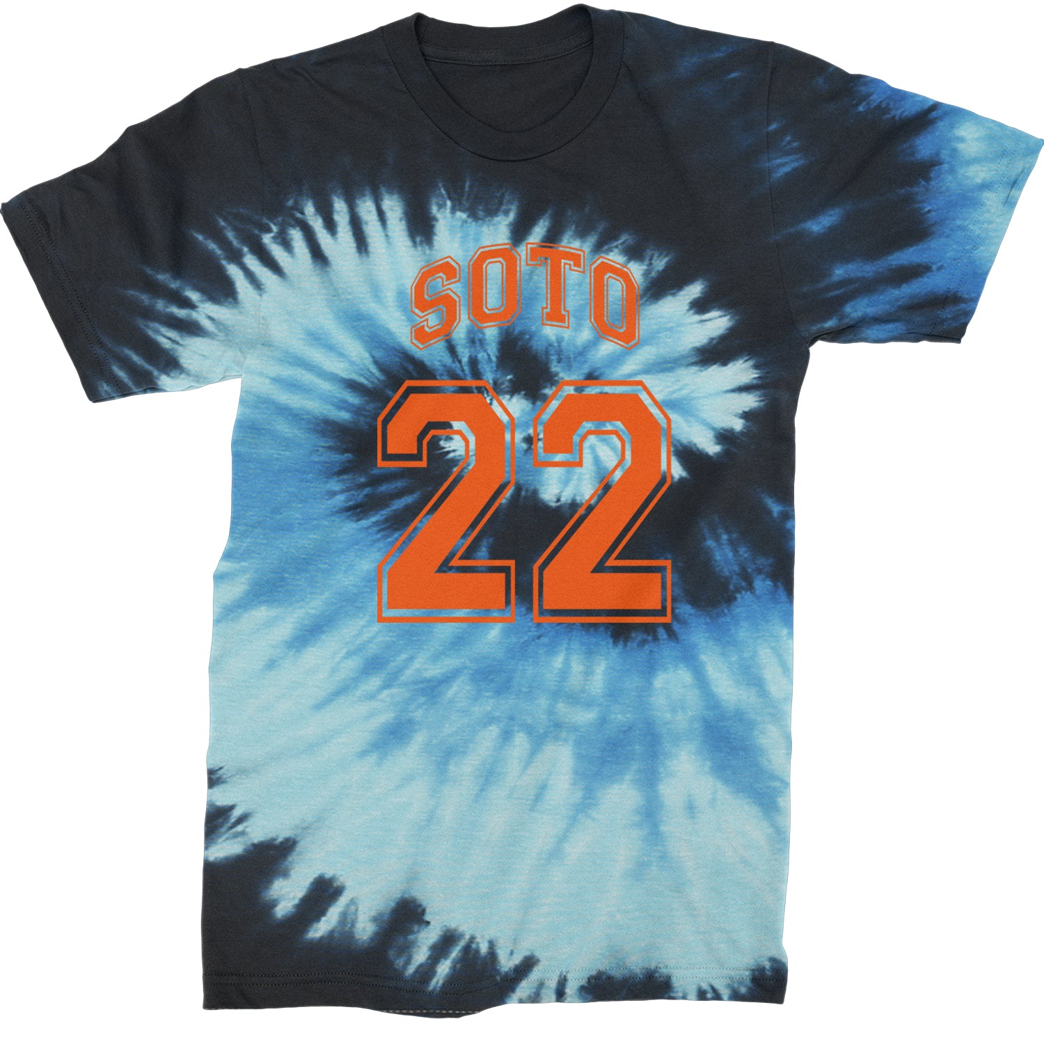 Soto Number 22  Mens T-shirt Tie-Dye Blue Ocean