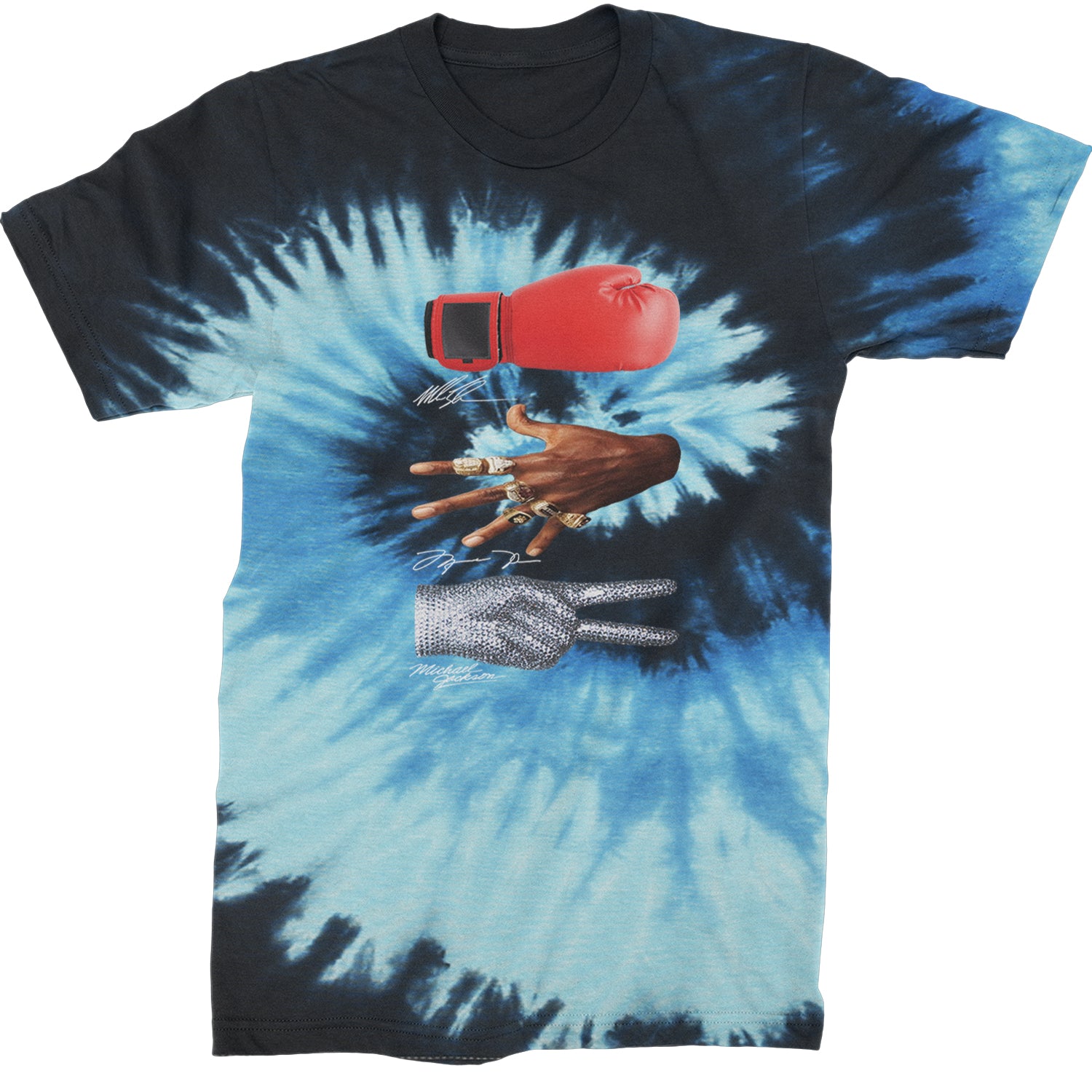Tyson Jordan Jackson Iconic Michaels Mens T-shirt Tie-Dye Blue Ocean