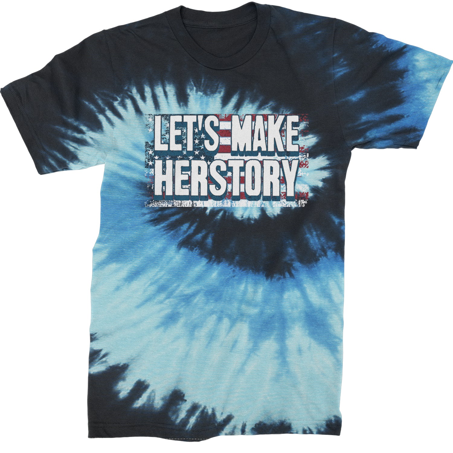 Lets Make Herstory - Support Kamala Harris For President 2024 Mens T-shirt Tie-Dye Blue Ocean