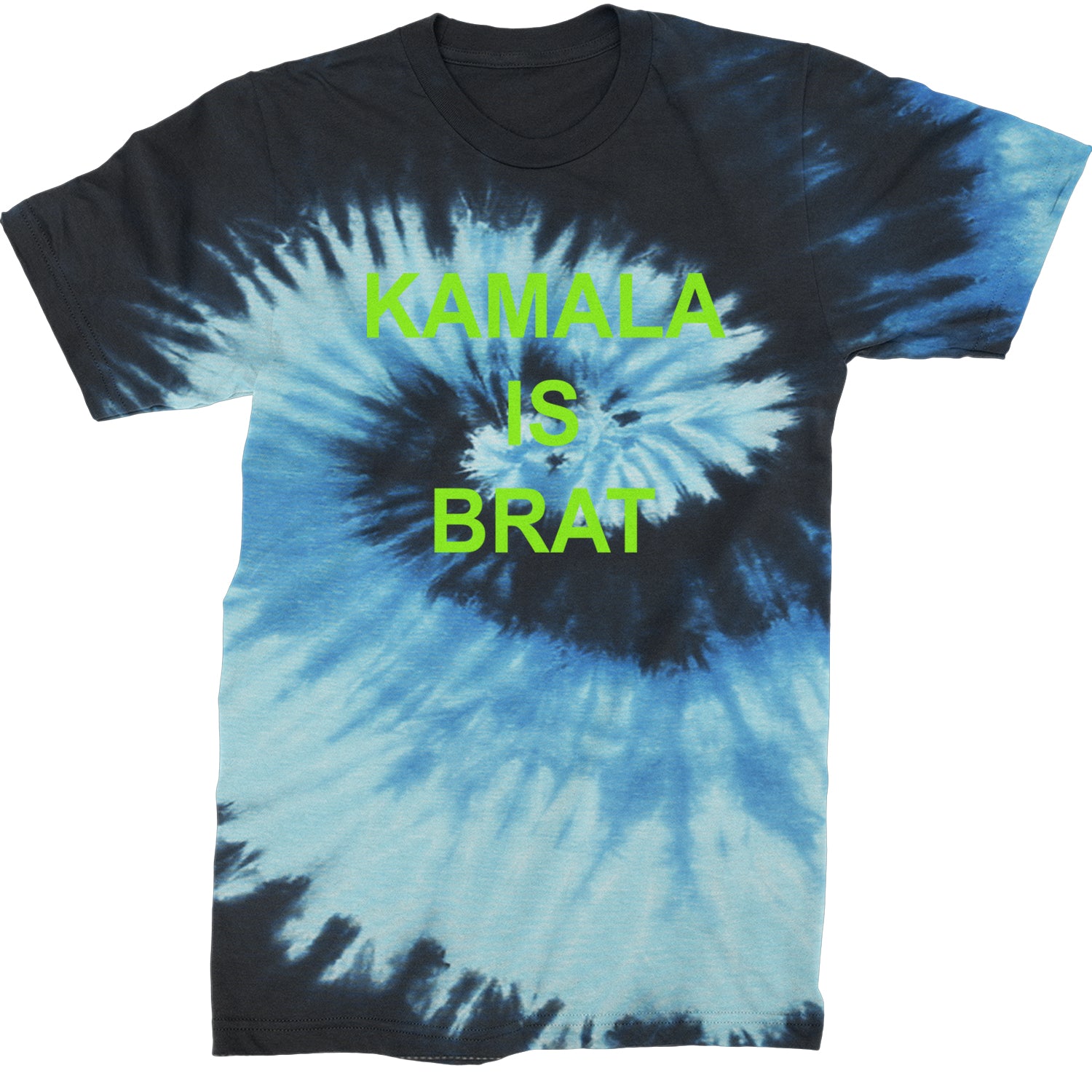 Kamala Is Brat - President Harris 2024 Mens T-shirt Tie-Dye Blue Ocean