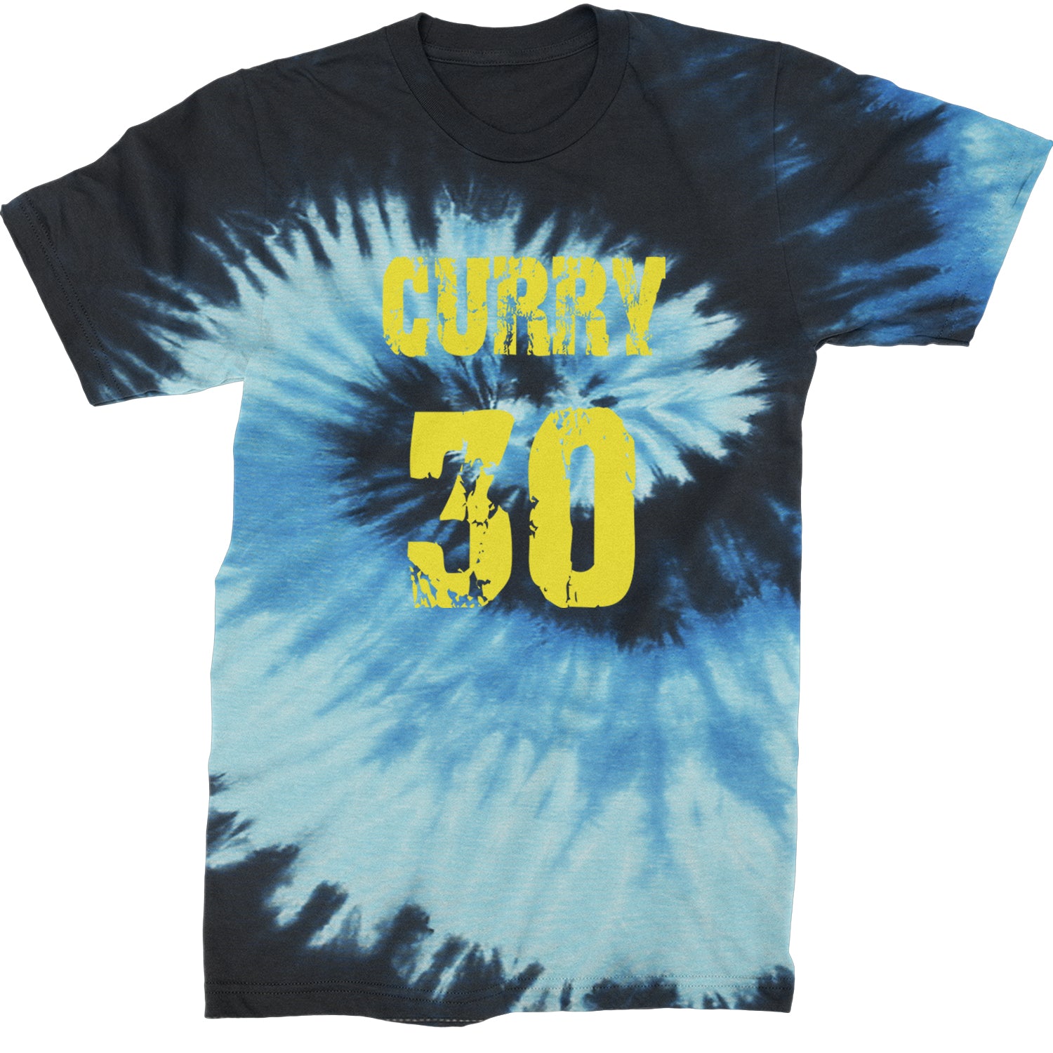 Curry #30 Mens T-shirt Tie-Dye Blue Ocean