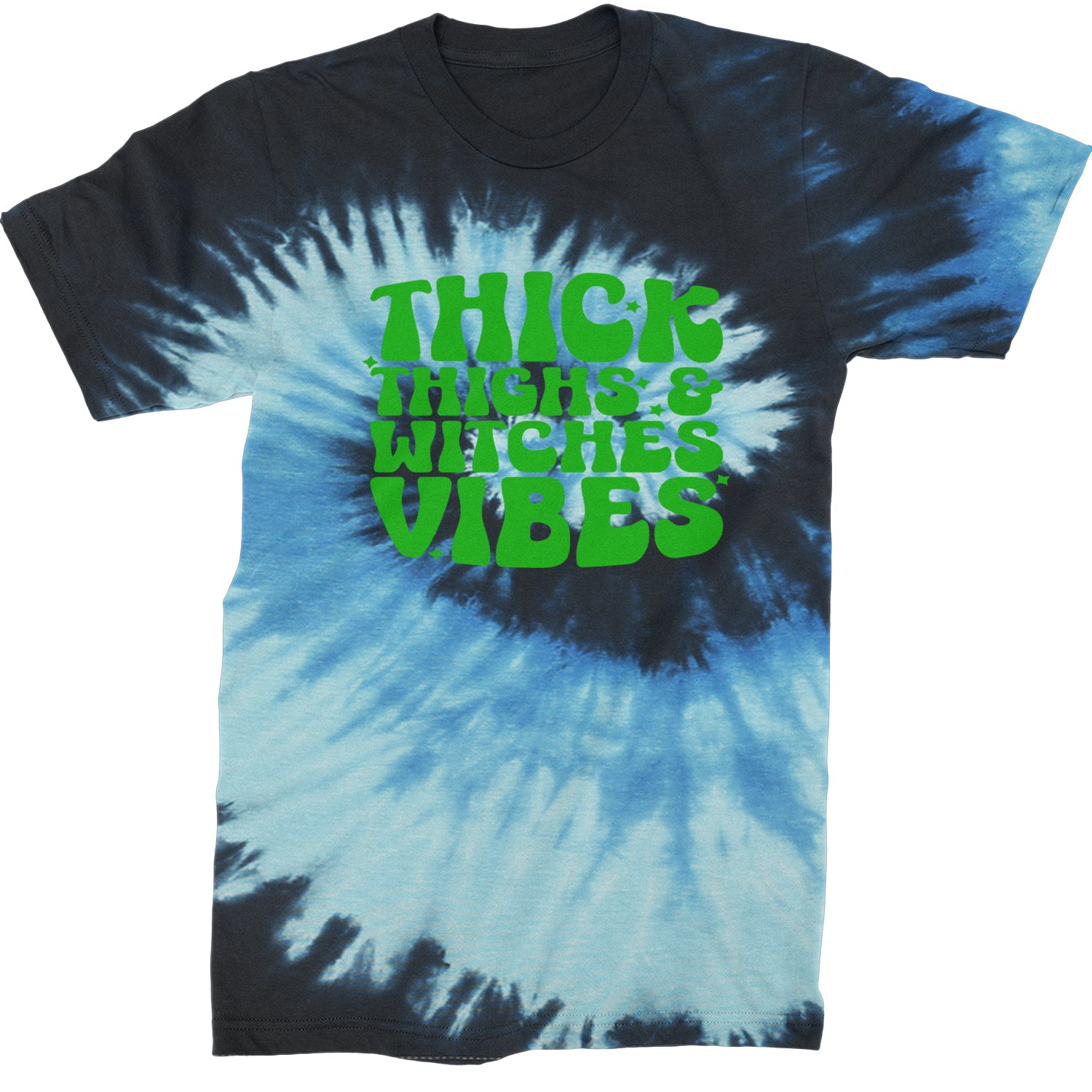 Thick Thighs And Witches Vibes Mens T-shirt Tie-Dye Blue Ocean