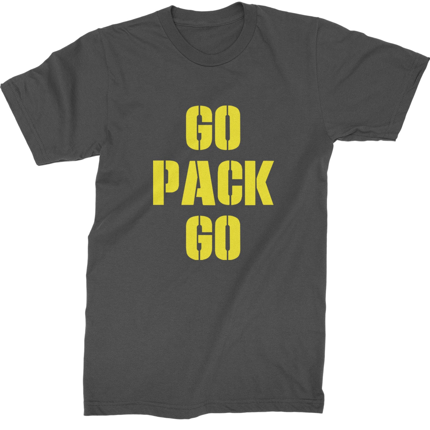 Go Pack Go Green Bay Mens T-shirt Charcoal Grey