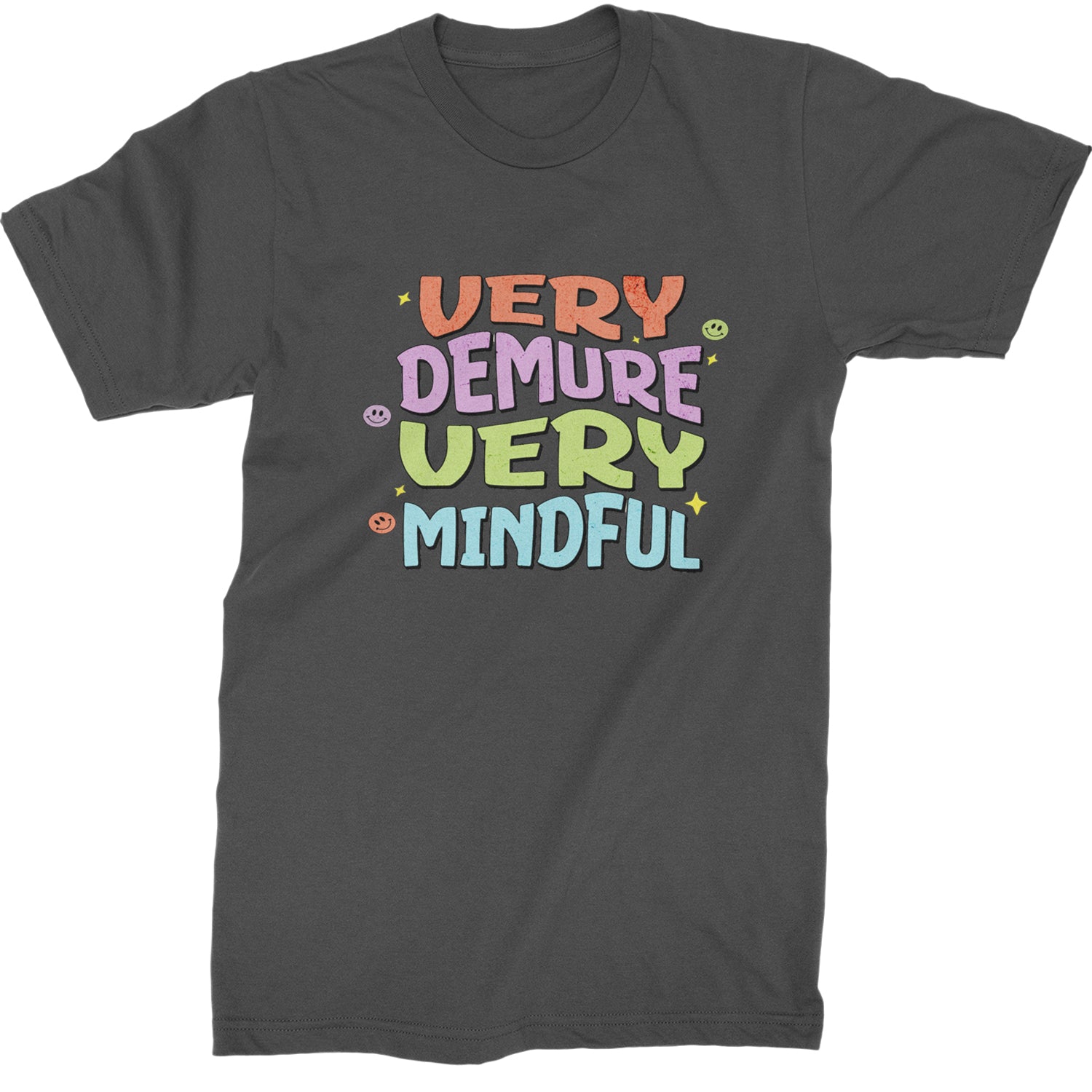 Very Demure, Very Mindful Mens T-shirt Charcoal Grey