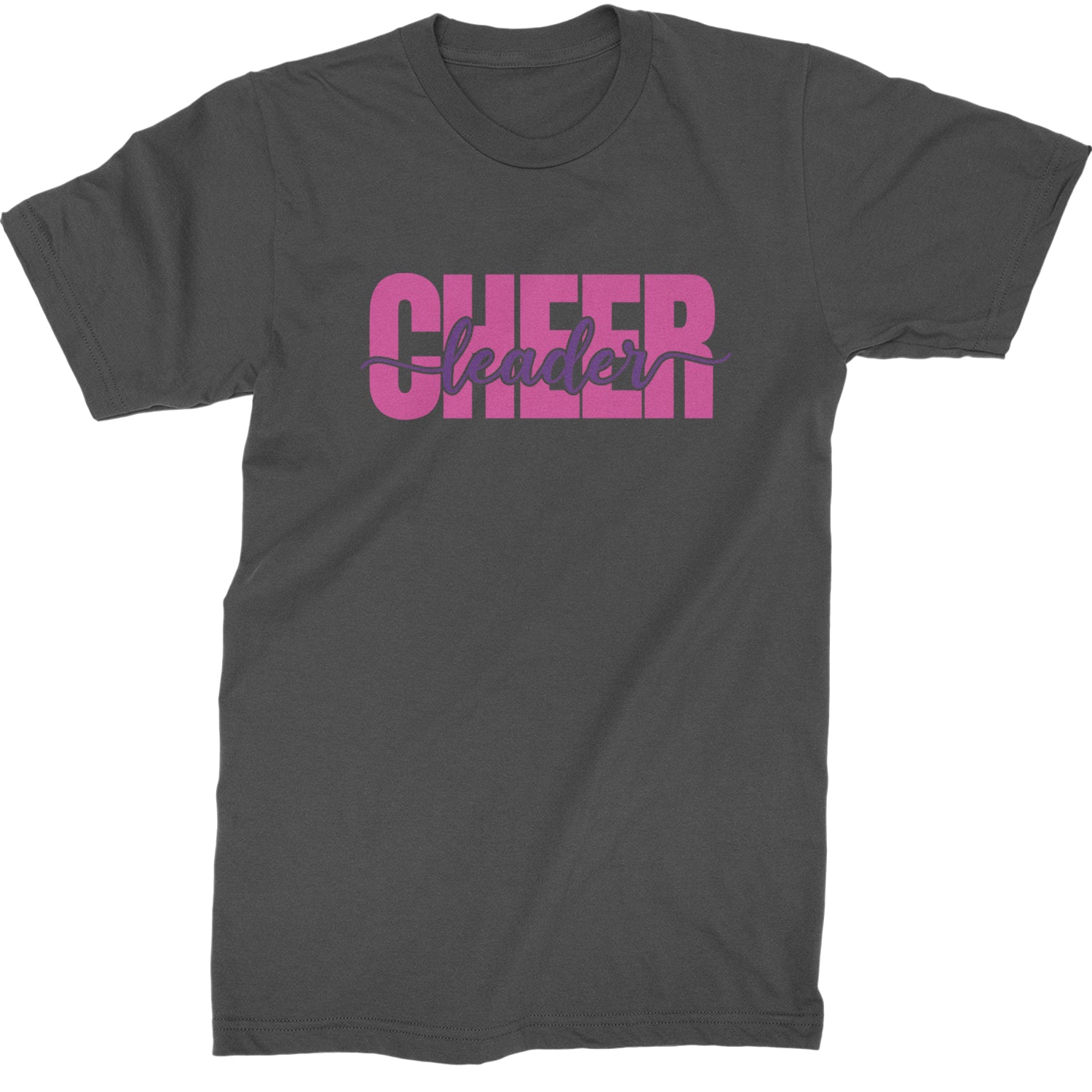 Cheerleader with Scripted Flair Mens T-shirt Charcoal Grey