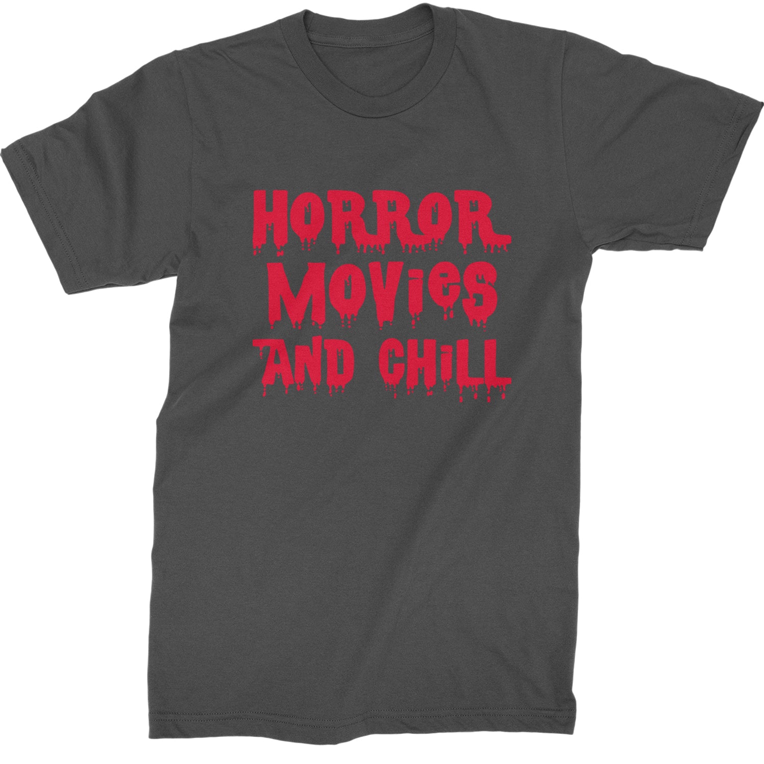 Horror Movies and Chill Mens T-shirt Charcoal Grey