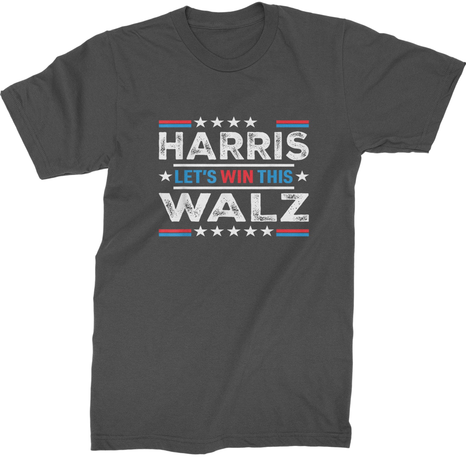 Kamala Harris and Tim Walz For President Mens T-shirt Charcoal Grey