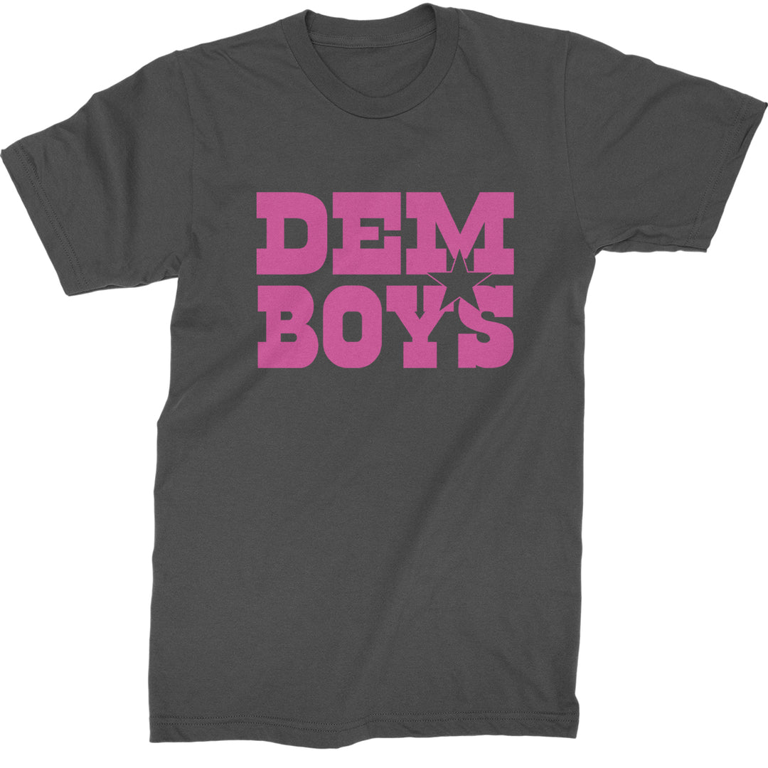 Dem Boys Hot Pink Dallas  Mens T-shirt Charcoal Grey
