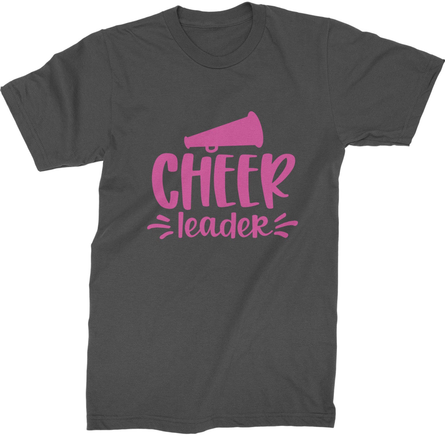 Cheerleader Bullhorn Mens T-shirt Charcoal Grey