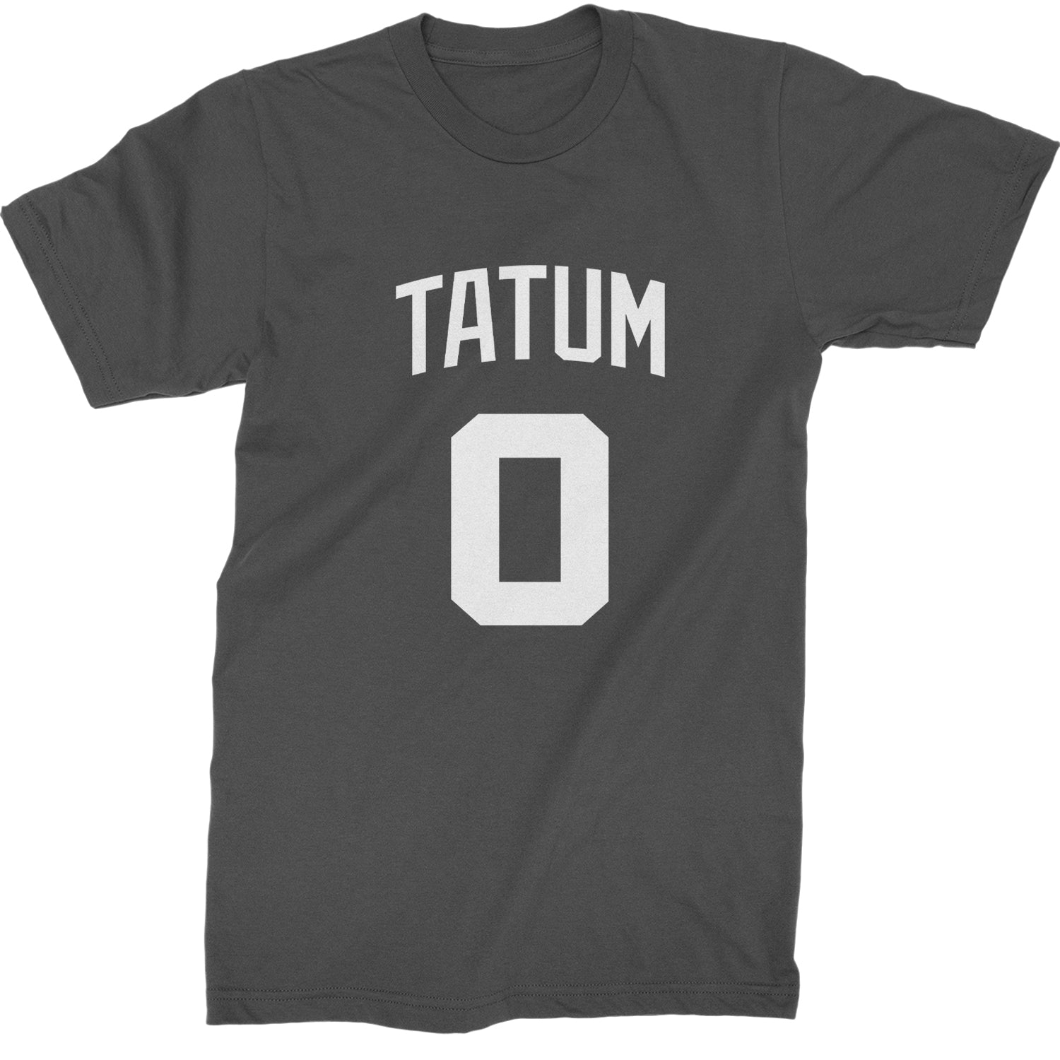 Tatum #0 Boston Basketball Mens T-shirt Charcoal Grey