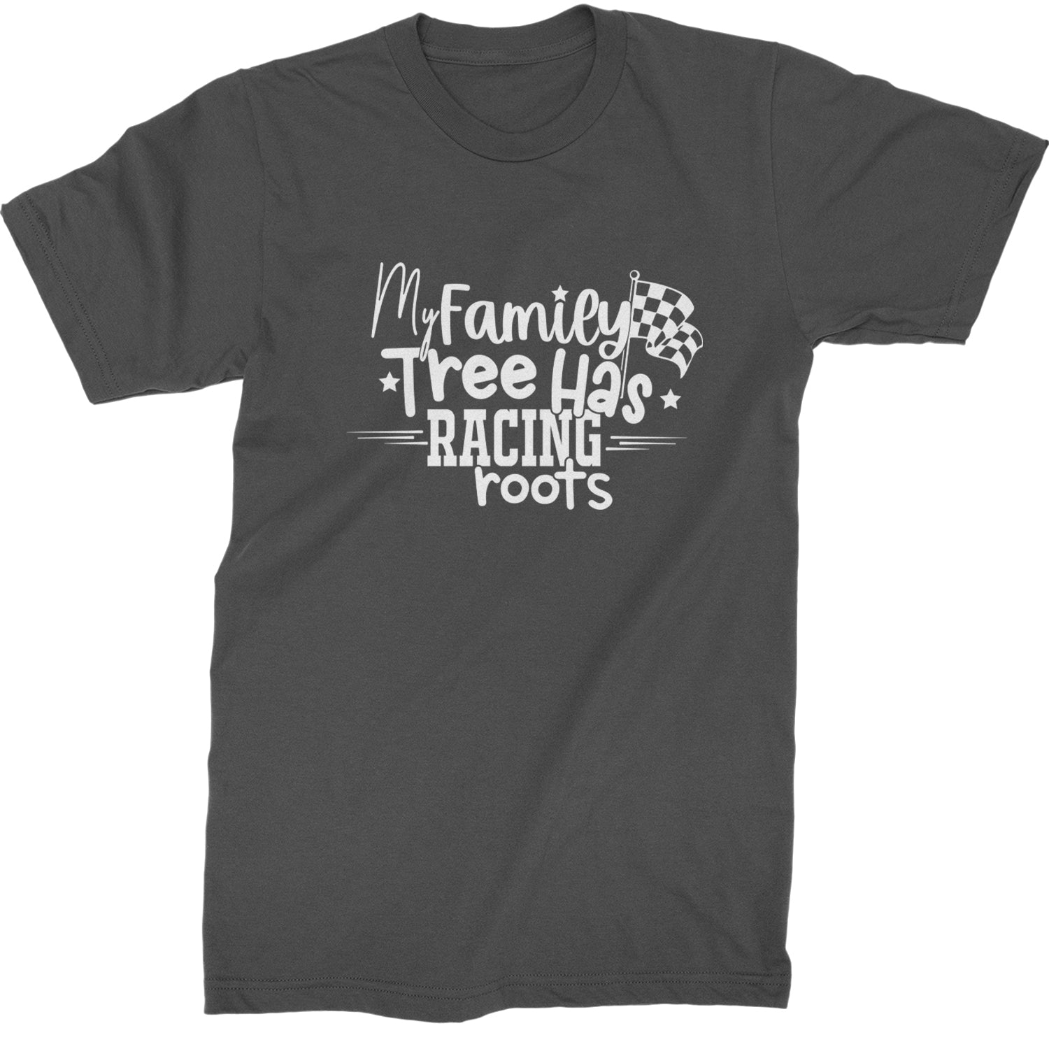 My Family Tree Has Racing Roots Mens T-shirt Charcoal Grey