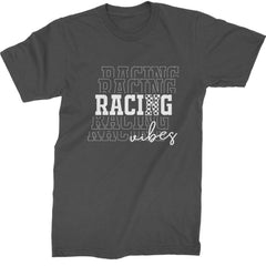Racing Vibes Mens T-shirt Charcoal Grey