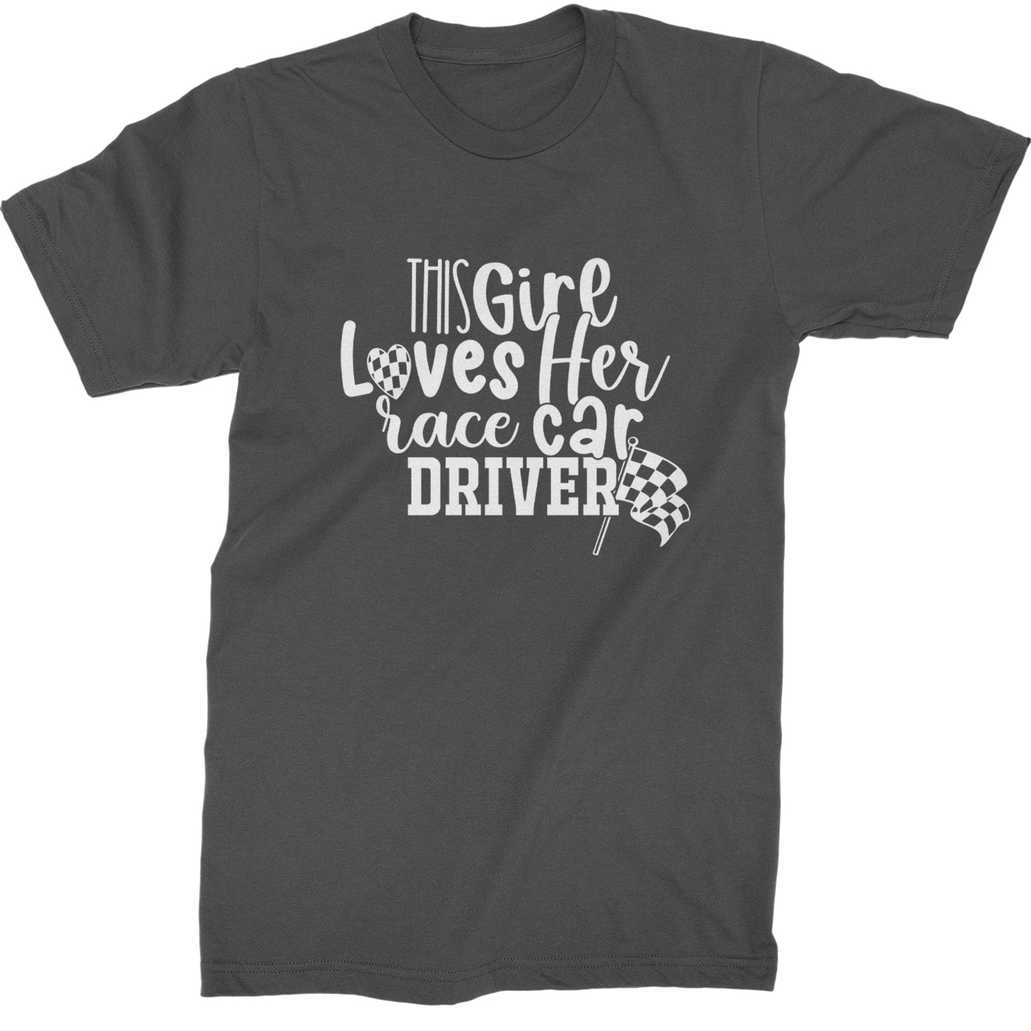 This Girl Loves Her Racecar Driver Mens T-shirt Charcoal Grey