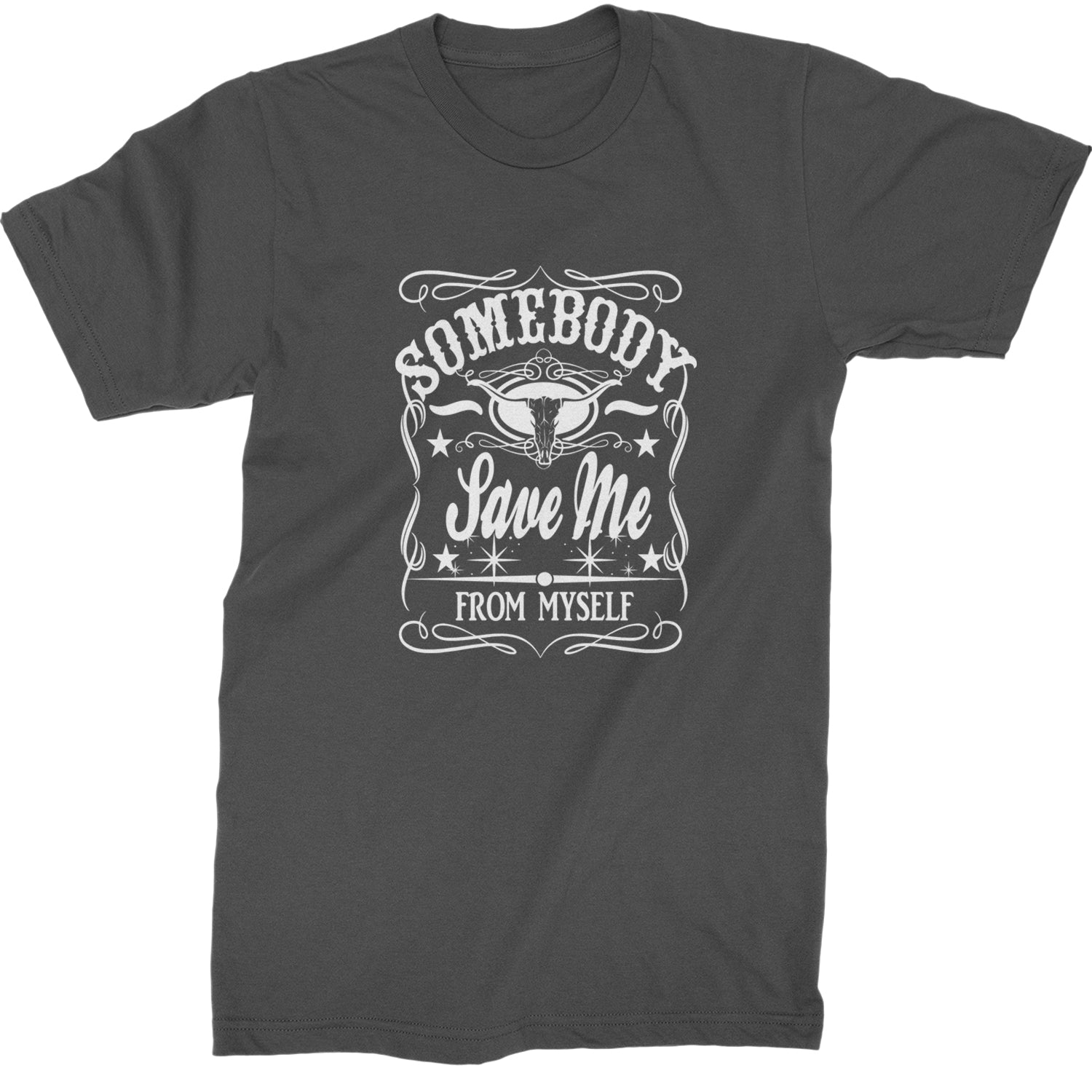 Somebody Save Me From Myself Son Of A Sinner Mens T-shirt Charcoal Grey