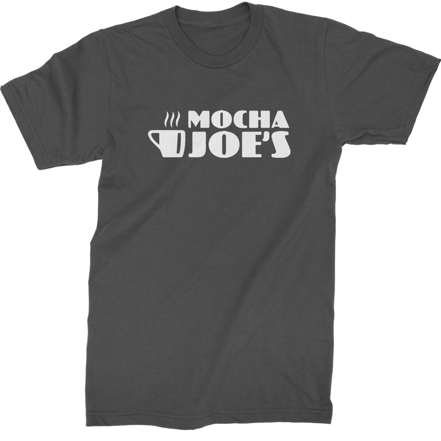 Mocha Joe's Enthusiastic Coffee Mens T-shirt Charcoal Grey