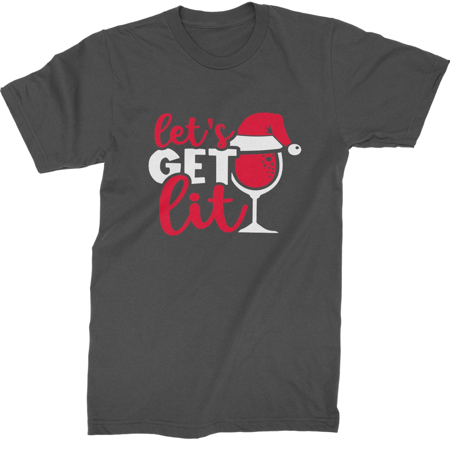 Let’s Get Lit Mens T-shirt Charcoal Grey