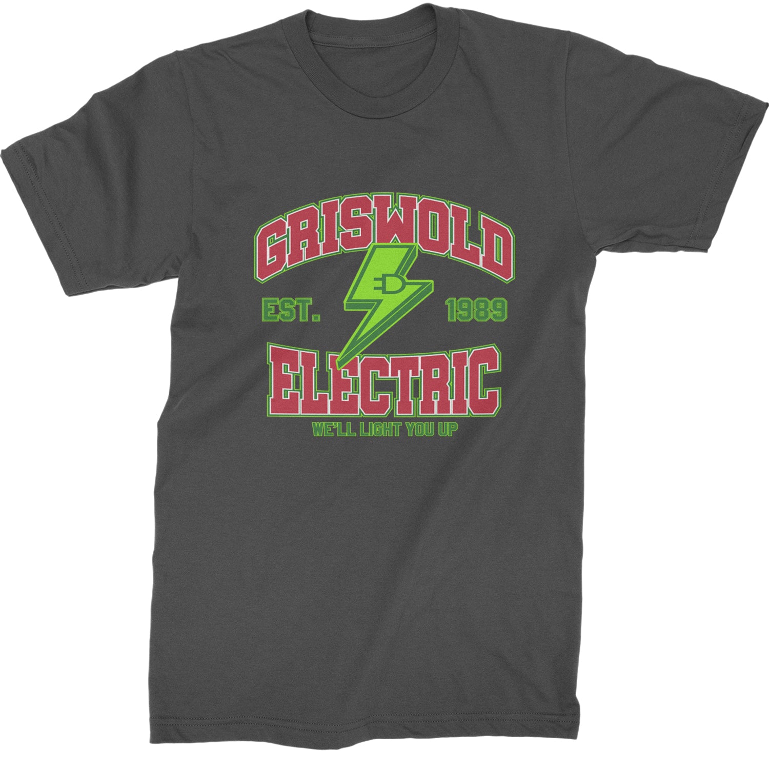 Griswold Electric We'll Light You Up  Mens T-shirt Charcoal Grey