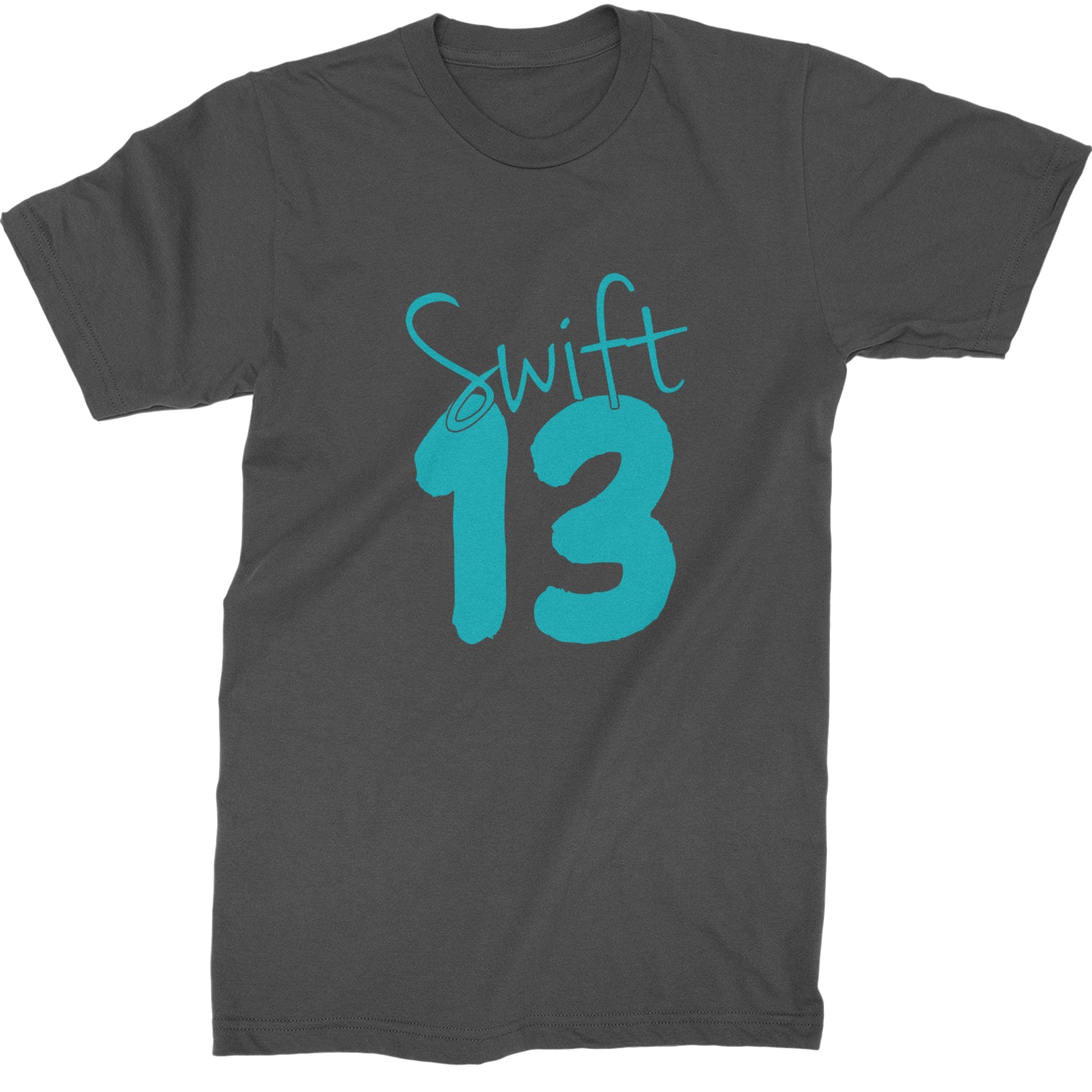13 Swift 13 Lucky Number Era TTPD Mens T-shirt Charcoal Grey